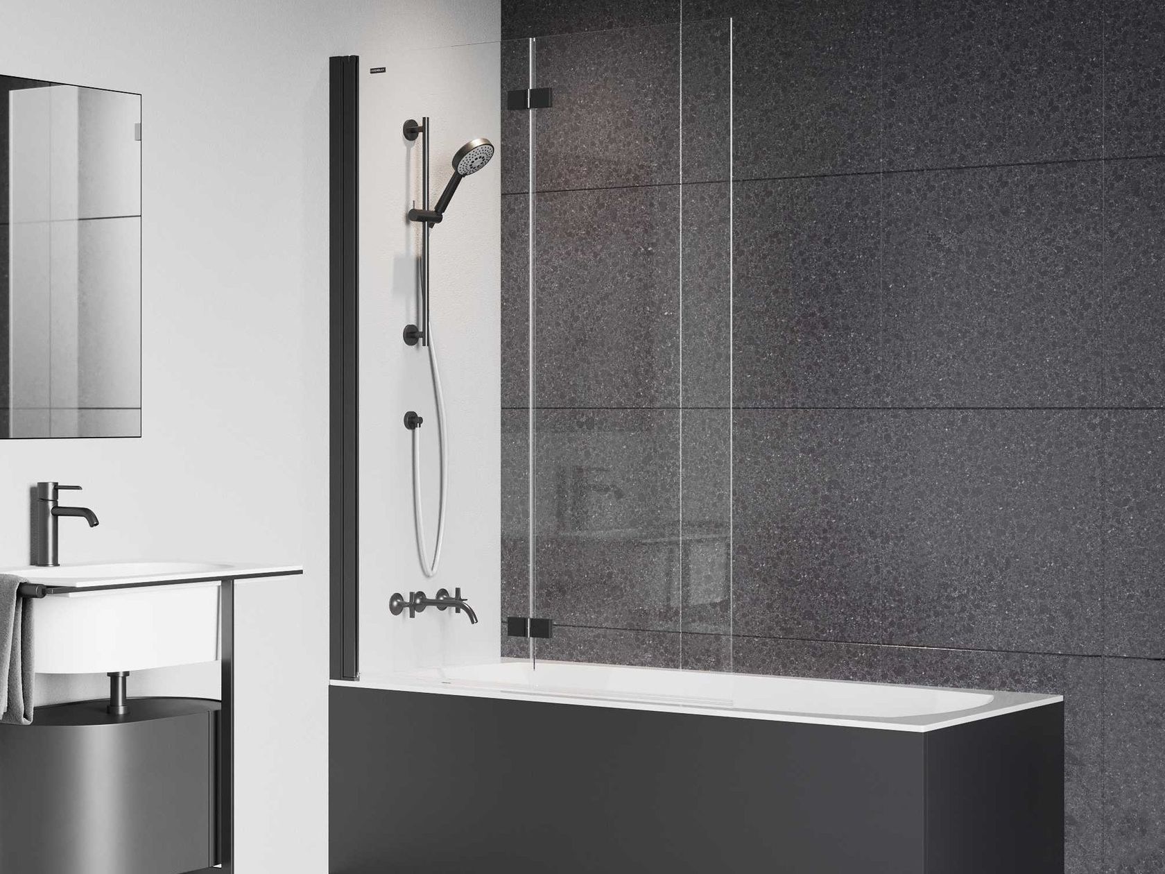 ALLEGRA 2 Bathtub wall panel Glass bathtub wall panel By DUSCHOLUX