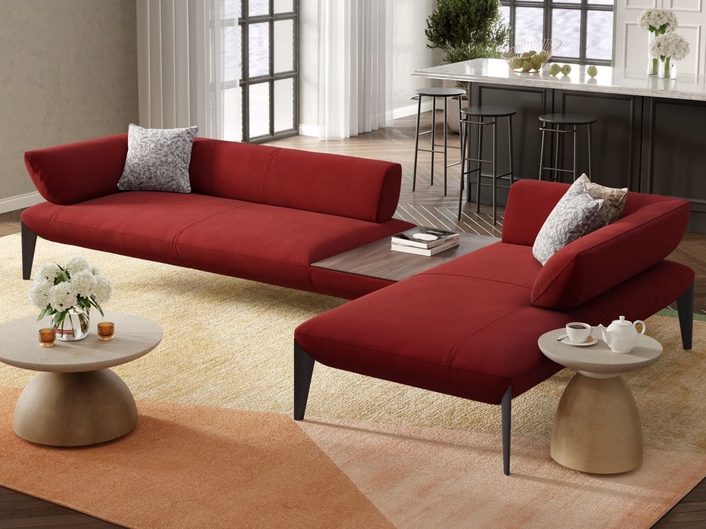 ALMERIA Corner fabric sofa By Sofanella