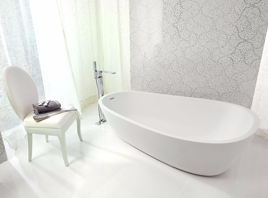 ALMOND Freestanding Krion® bathtub By Porcelanosa