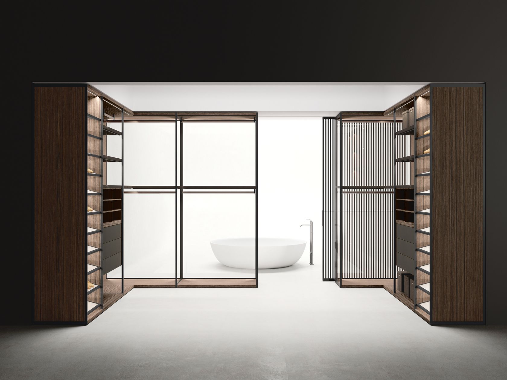 ANTIBES Partition system / walk-in closet By Boffi | design Piero Lissoni