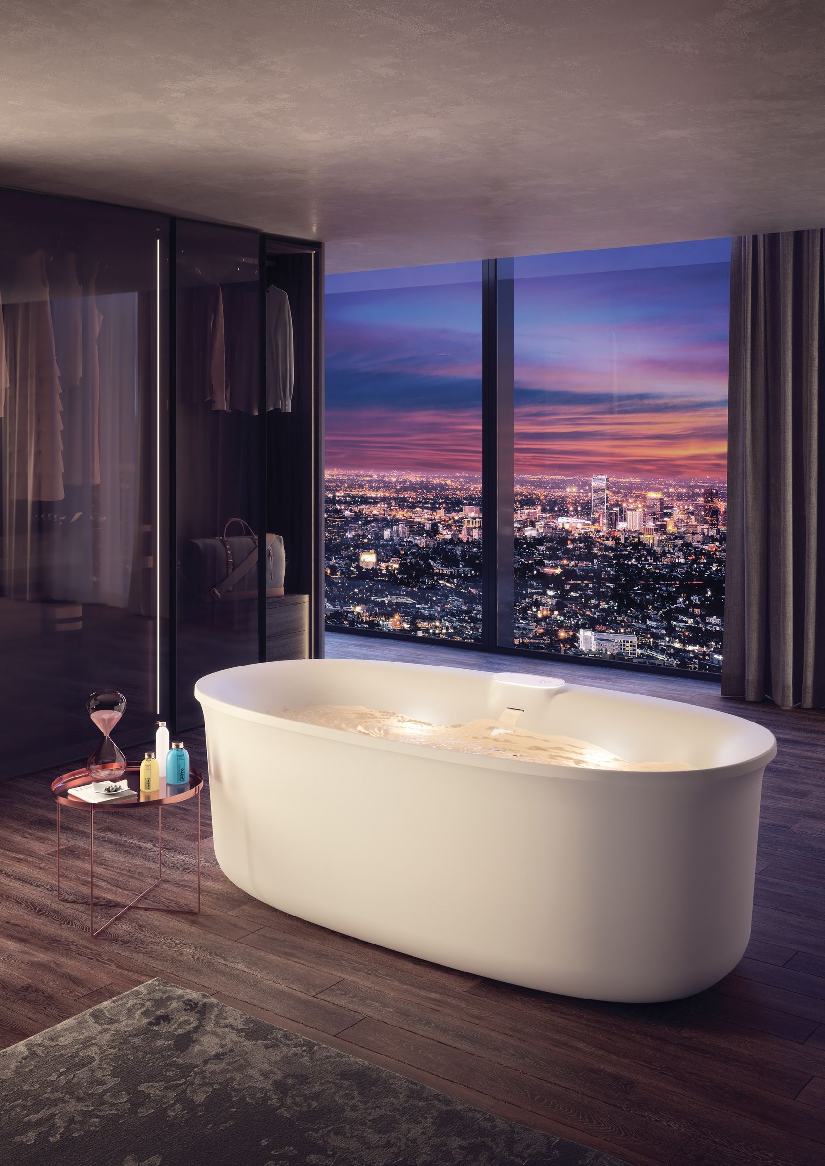 ARGA® Freestanding Swirlpool® acrylic bathtub By Jacuzzi® design