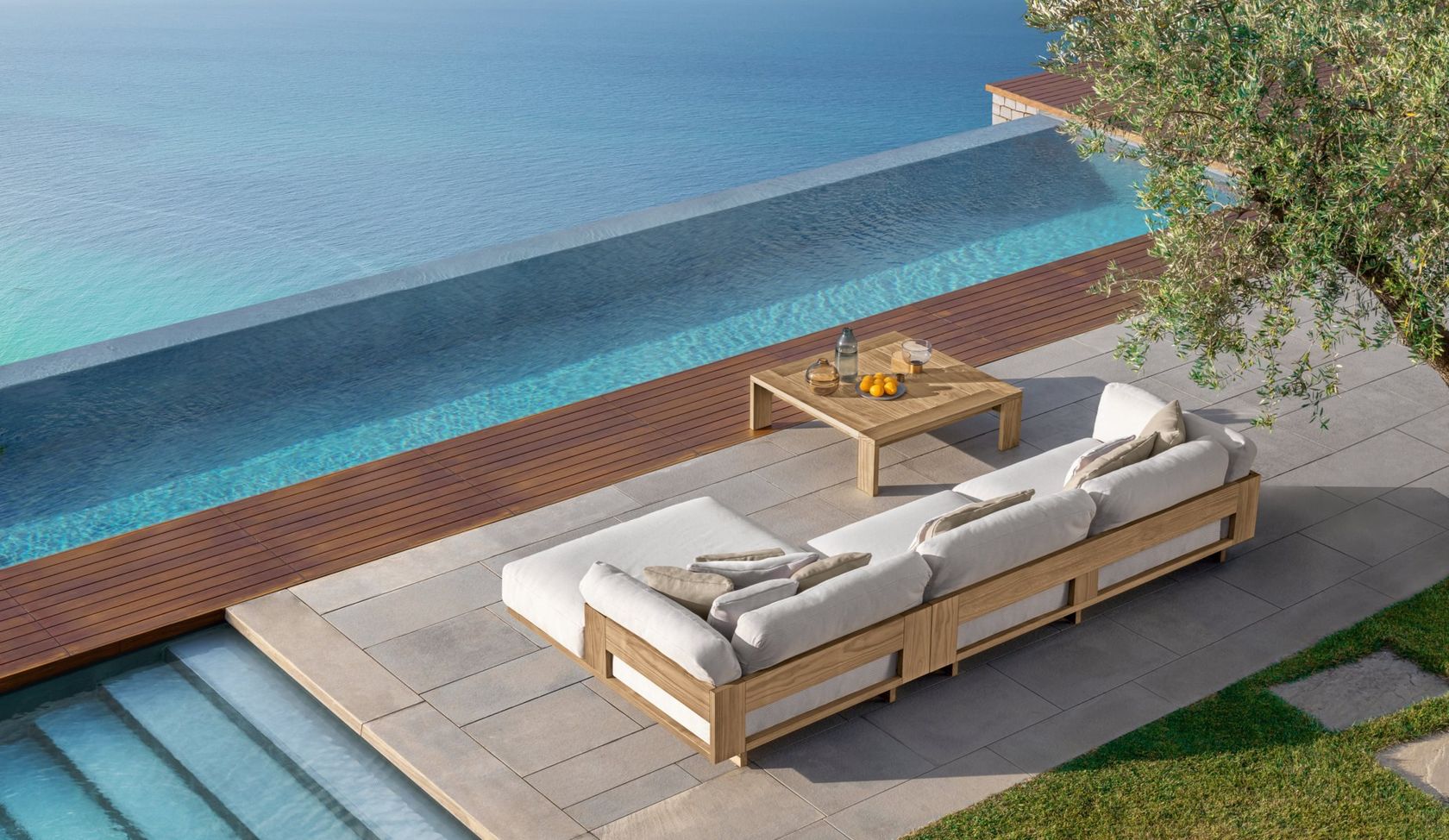 ARGOWOOD Sectional garden sofa Argowood Collection By Talenti