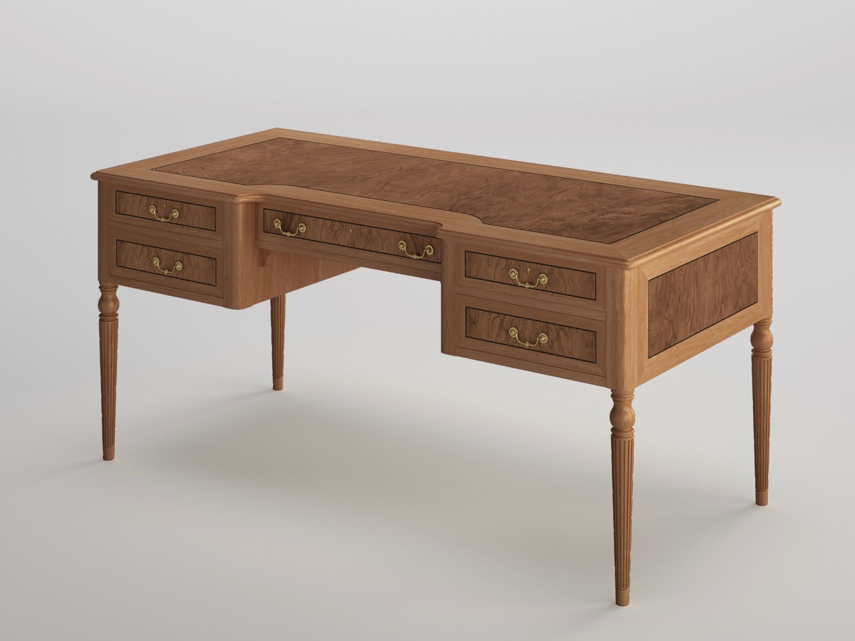 ART&MOBLE Rectangular wood veneer workstation desk By Ofifran