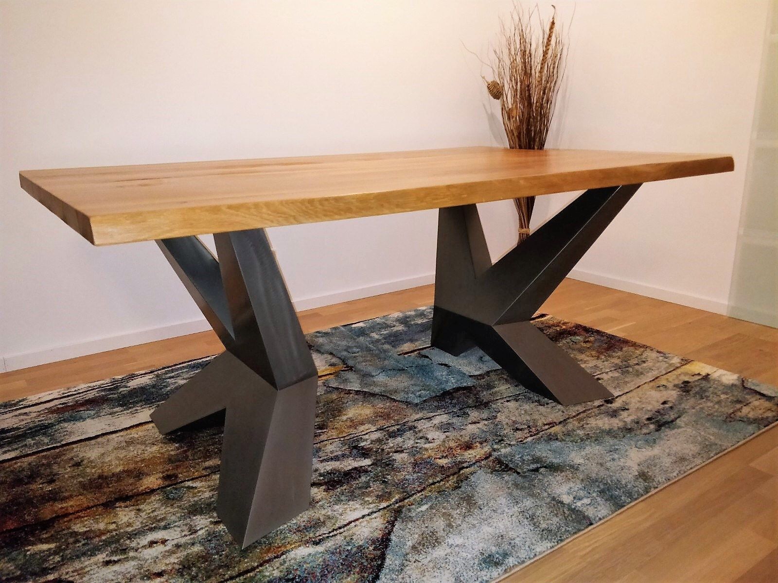 Rectangular steel and wood table ATLAS By Italcollections