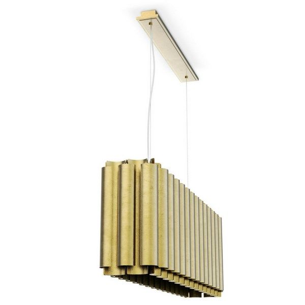 Direct-indirect light brass pendant lamp AURUM I By BRABBU
