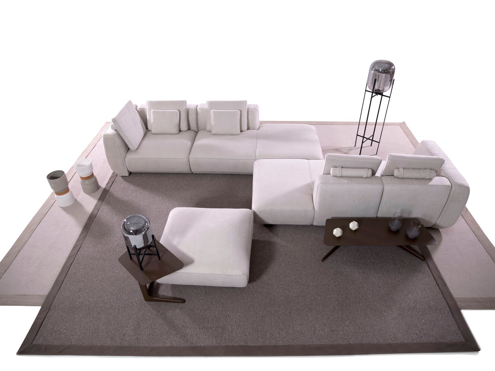 Natura - Canapé d'angle modulable tissu personnalisable - Vue supplémentaire 1