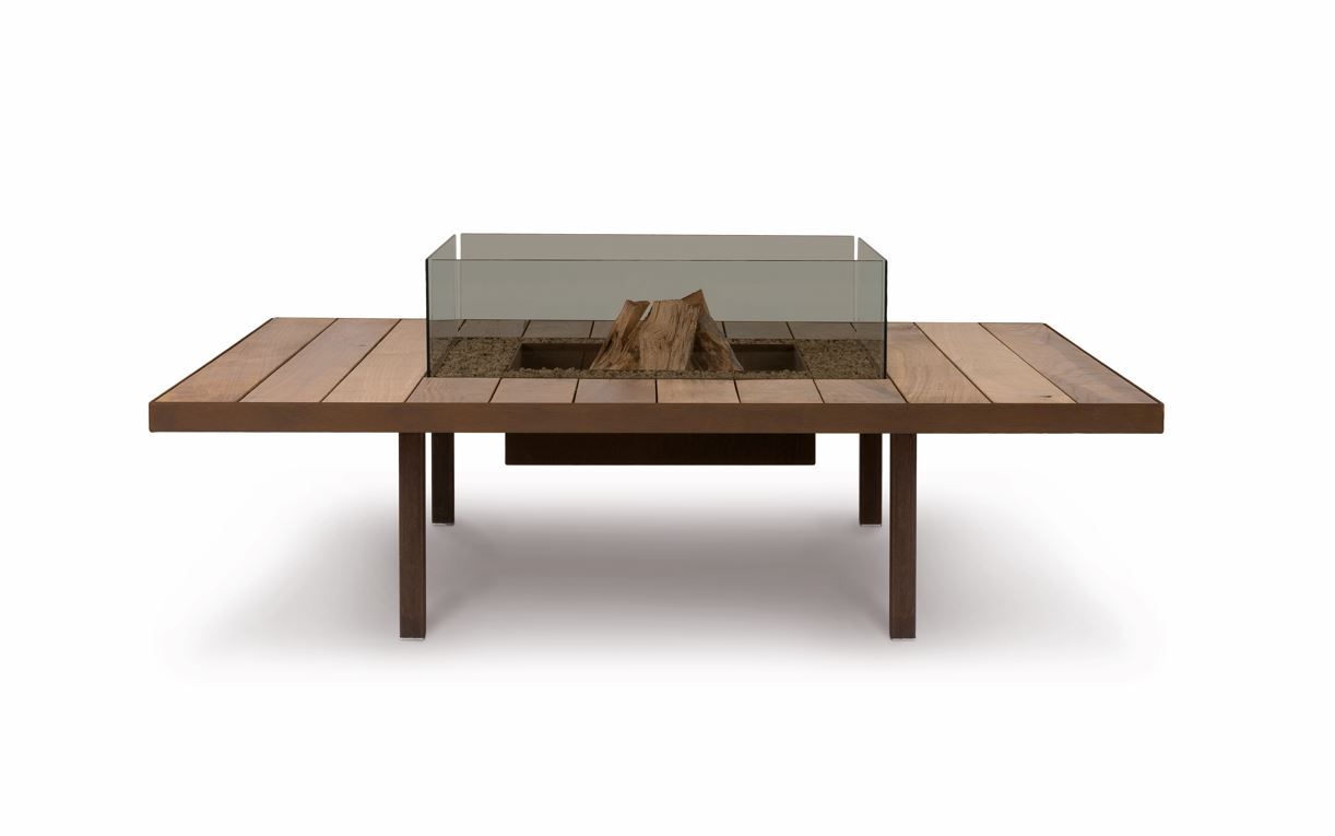 Camino Da Tavolo JHY DESIGN – Braciere In Acciaio Inox E Vetro, Per Interni Ed Esterni