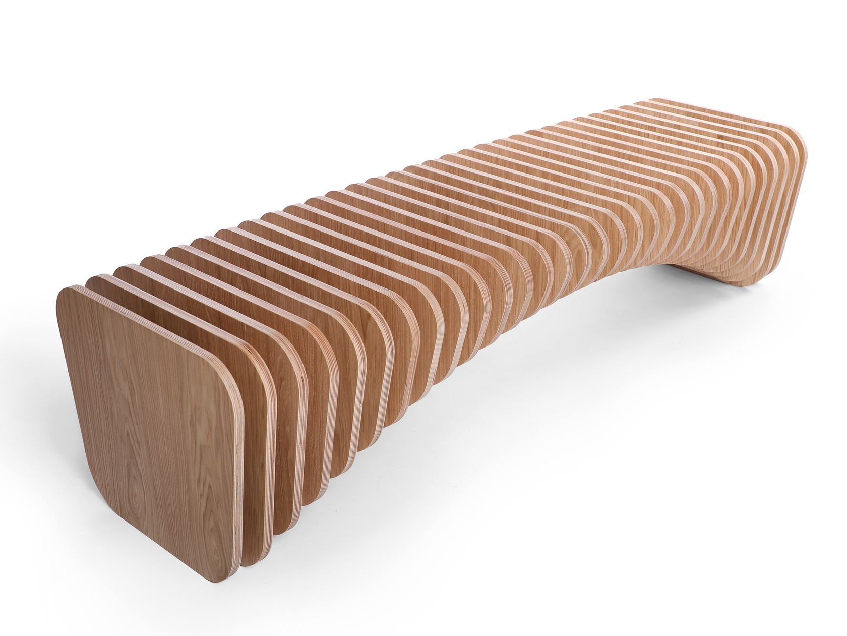 B Wood veneer bench seating By ODESD2 design Svyatoslav Zbroy