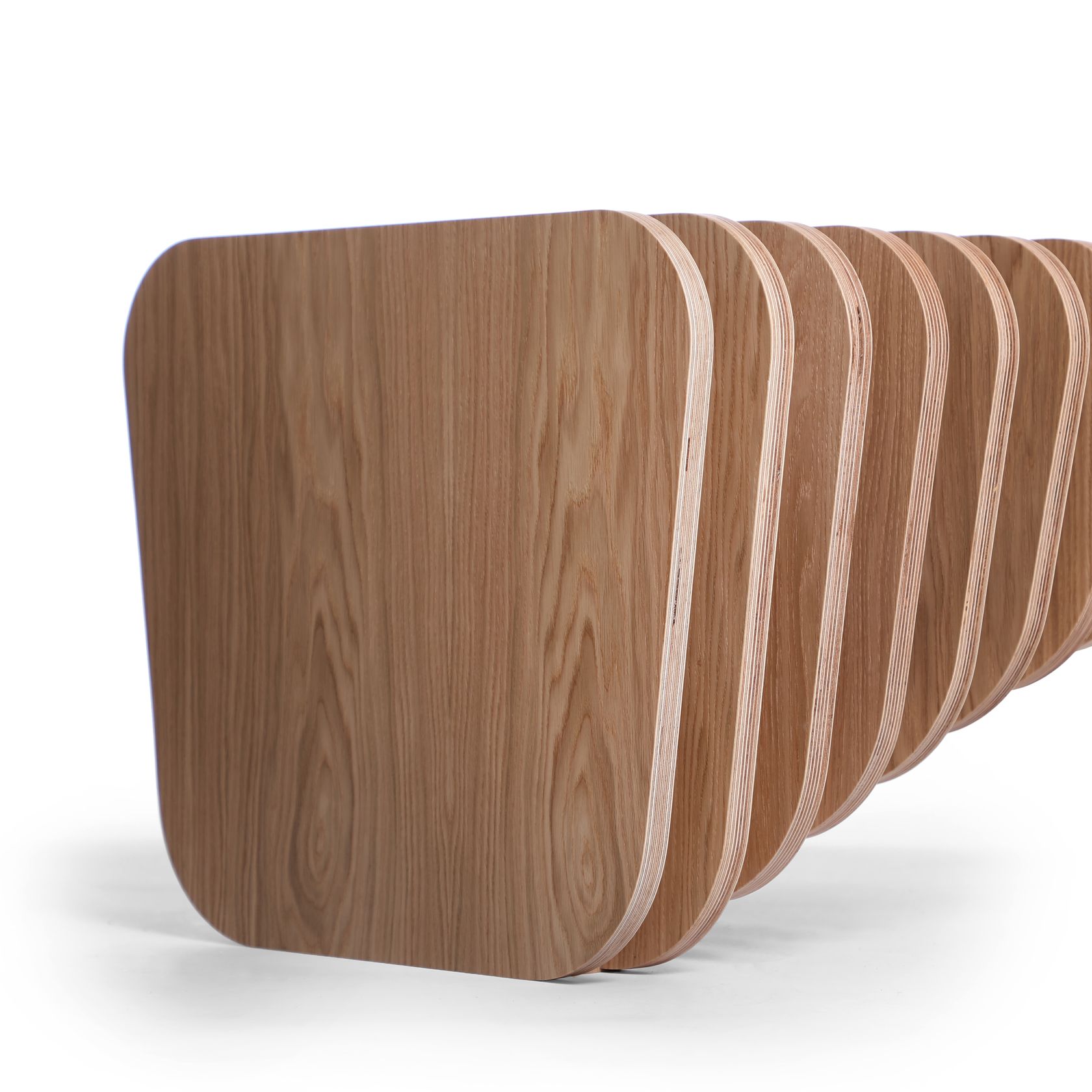 B Wood veneer bench seating By ODESD2 design Svyatoslav Zbroy