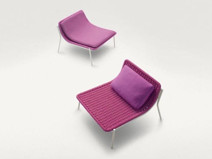 Garden stackable rope easy chair BAIA By paola lenti design Francesco Rota
