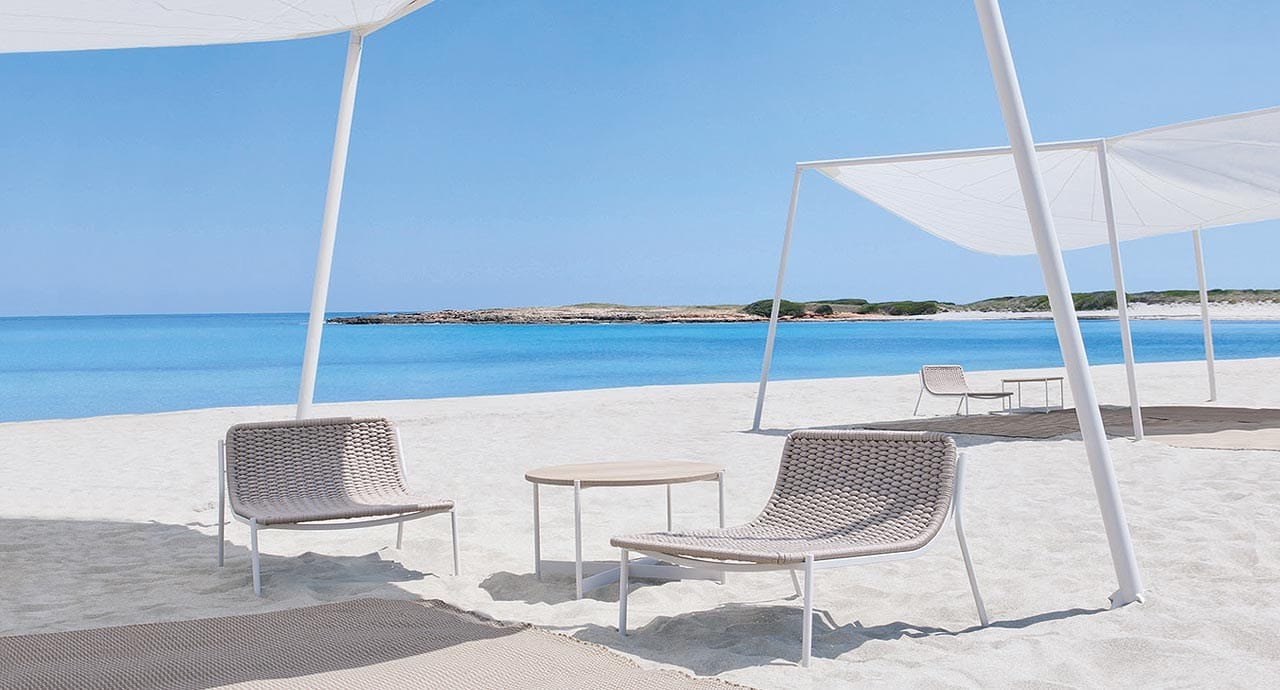 Garden stackable rope easy chair BAIA By paola lenti design Francesco Rota