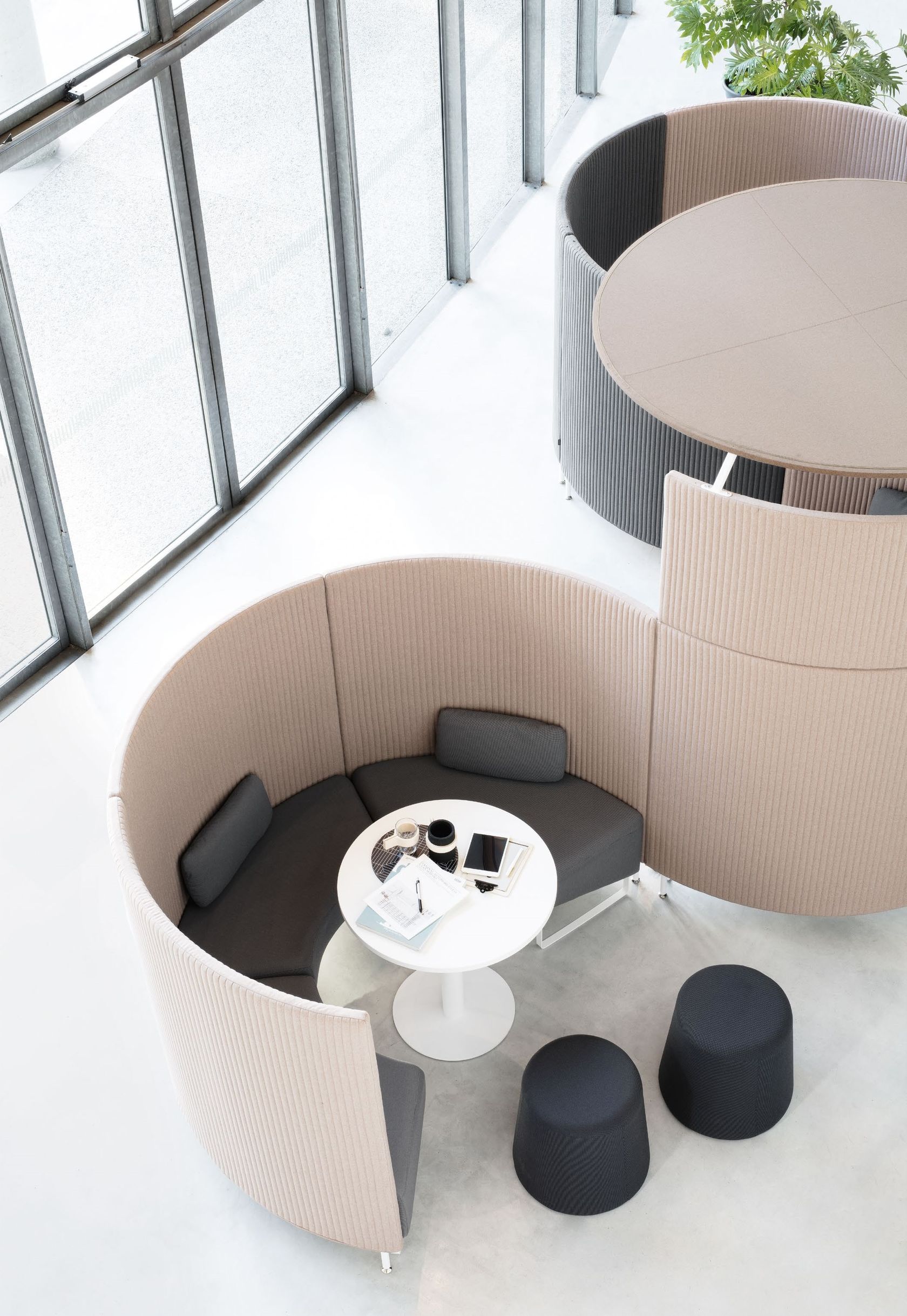 Acoustic office booth with built-in lights BASE By Ares Line design ...