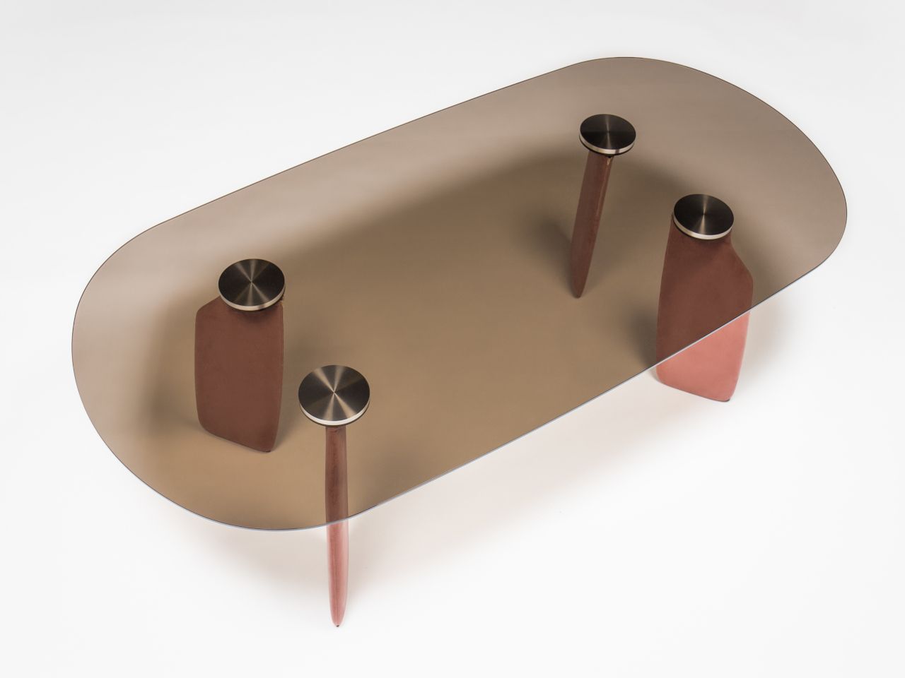 BAVARESK OVAL Glass table Oval glass dining table By DANTE Goods