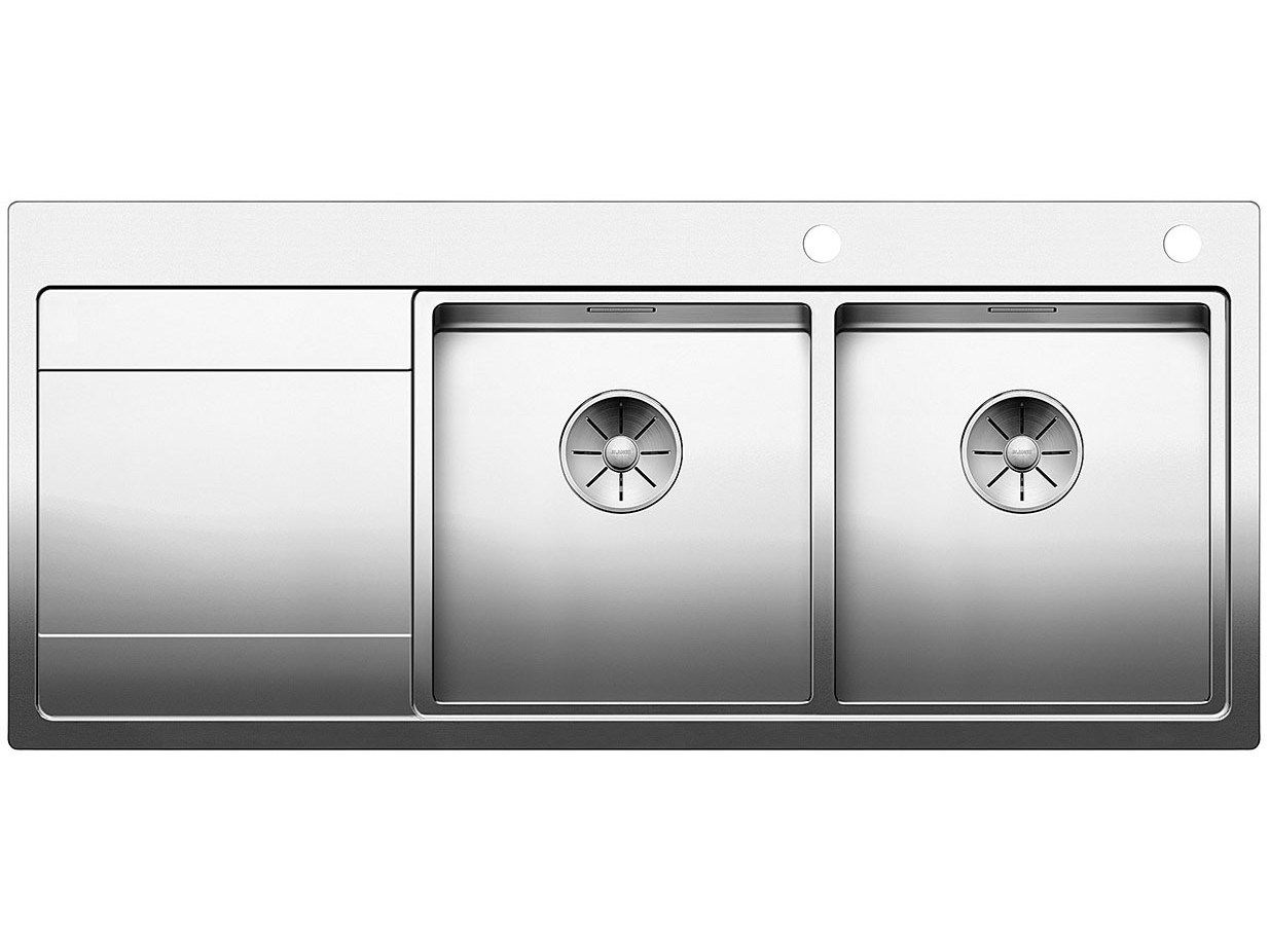 fregadero 2 senos blanco