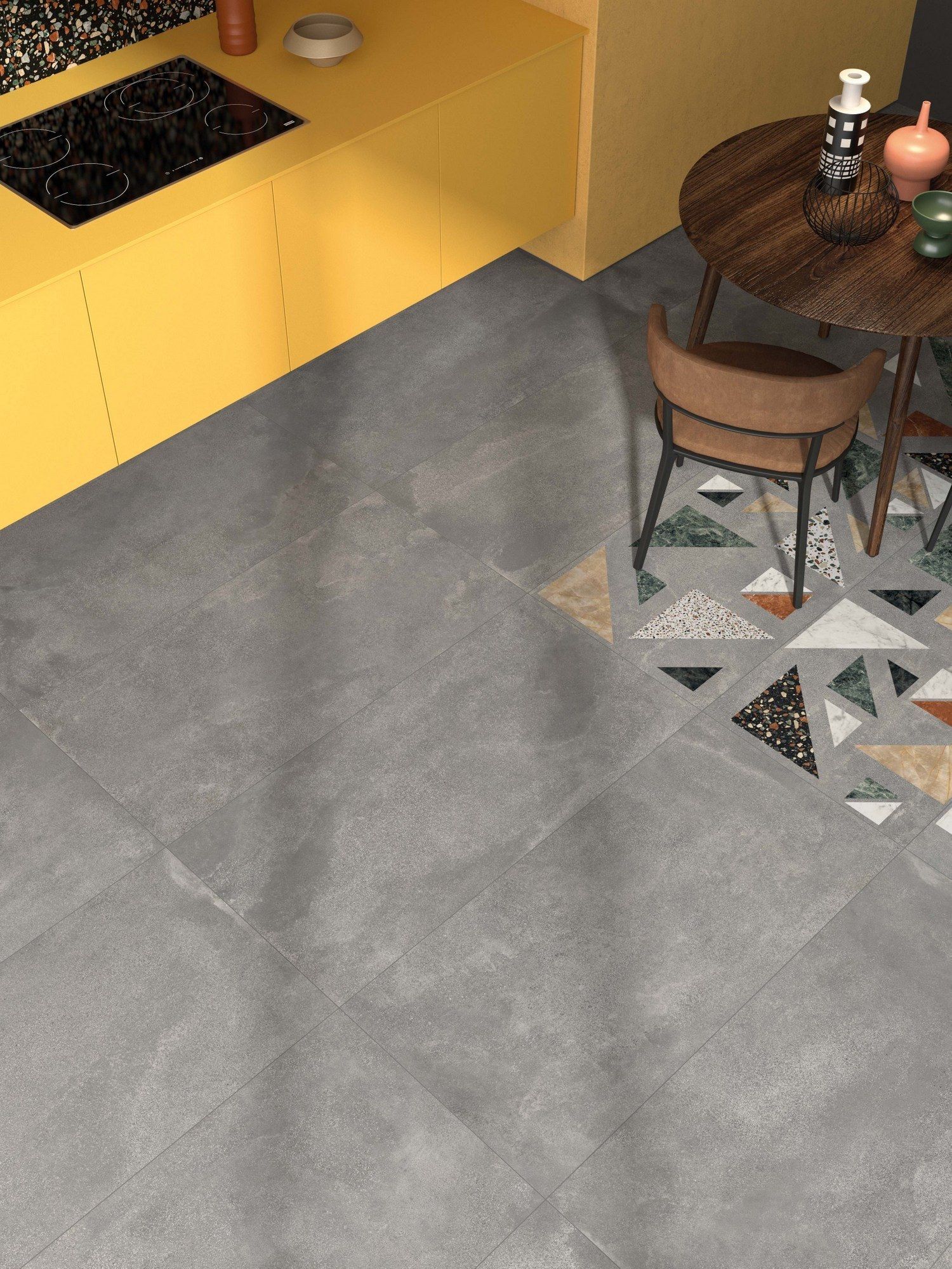 Indoor/outdoor porcelain stoneware wall/floor tiles BLEND By ABK
