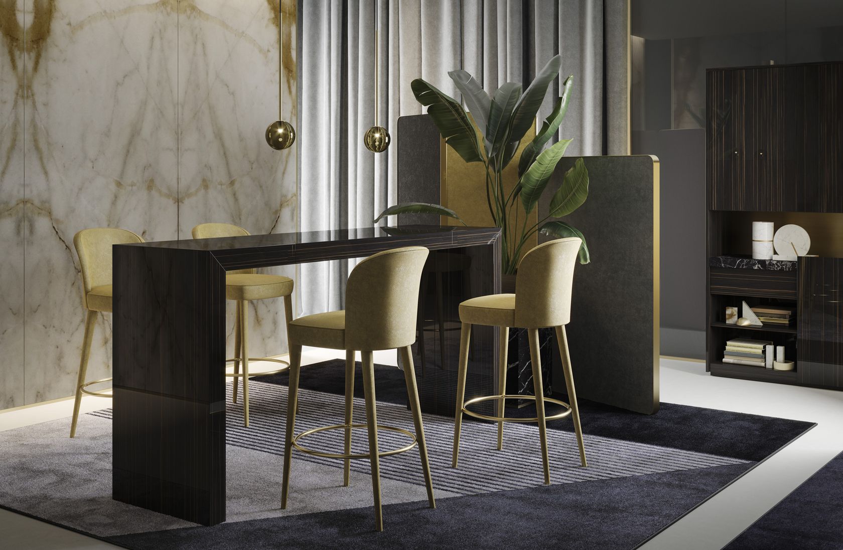 BLOCK 2.0 Rectangular wooden High meeting table By PROF