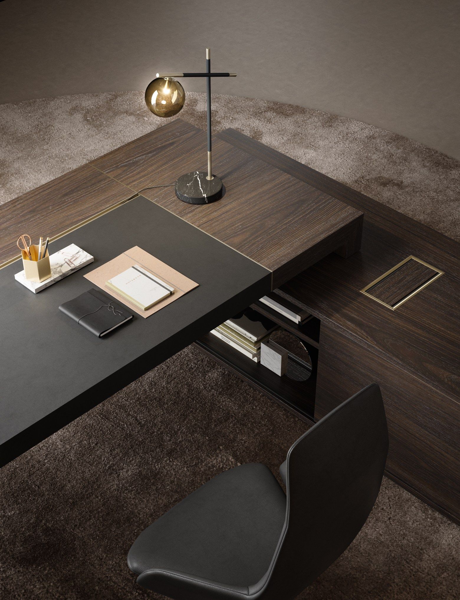 BLOCK 2.0 Wooden executive desk By PROF