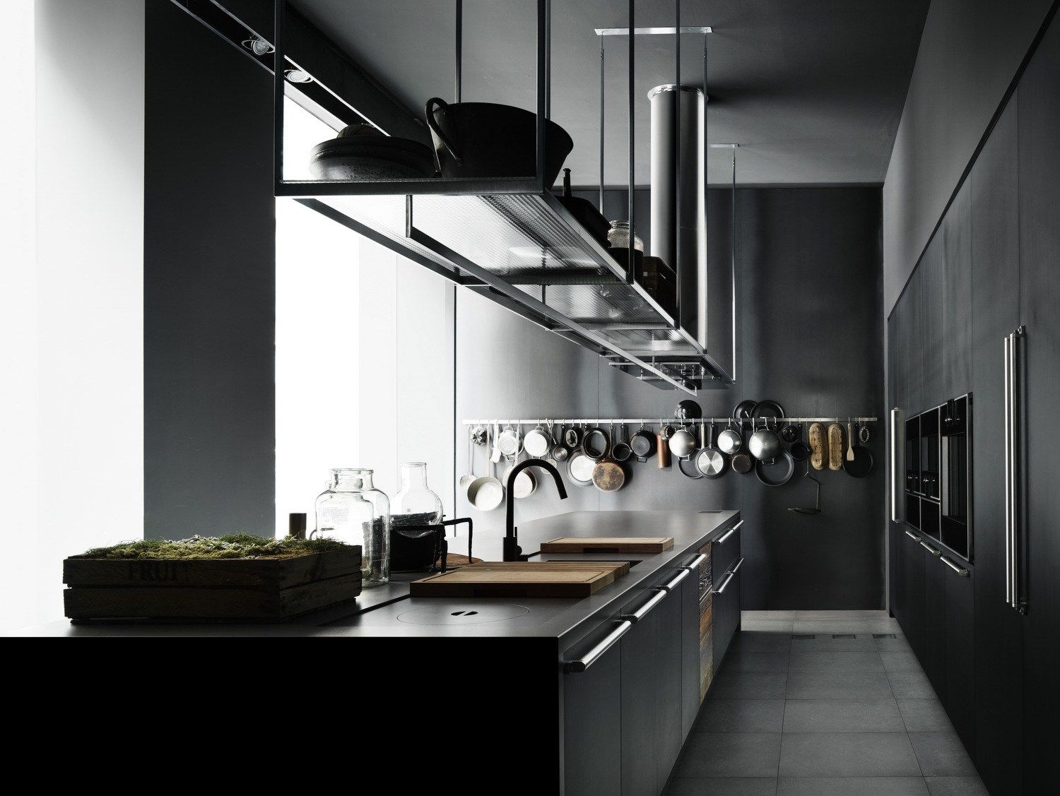 Fitted kitchen with island BOFFI_CODE KITCHEN By Boffi design Piero Lissoni