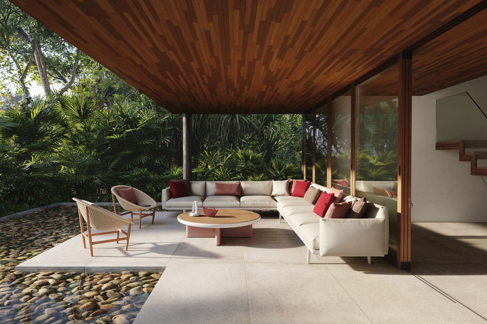 BOMA 4 seater garden sofa Boma Collection By KETTAL