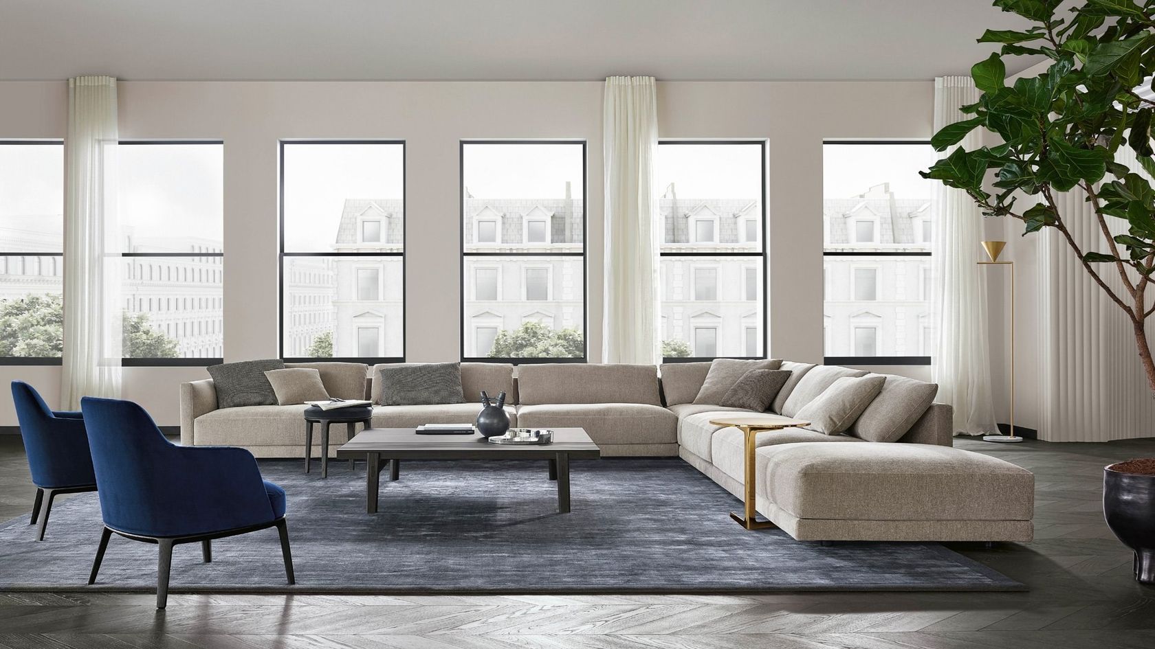 BRISTOL Corner sofa By Poliform design JeanMarie Massaud