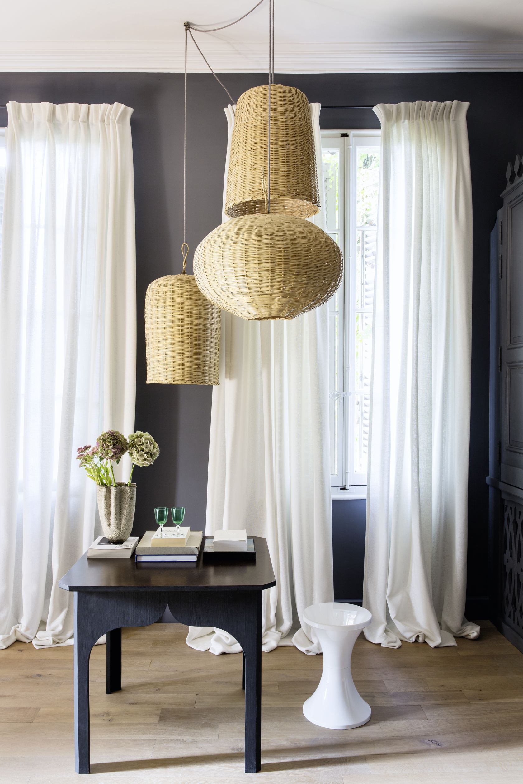 Solidcolor washable polyester fabric for curtains BUCI Palace