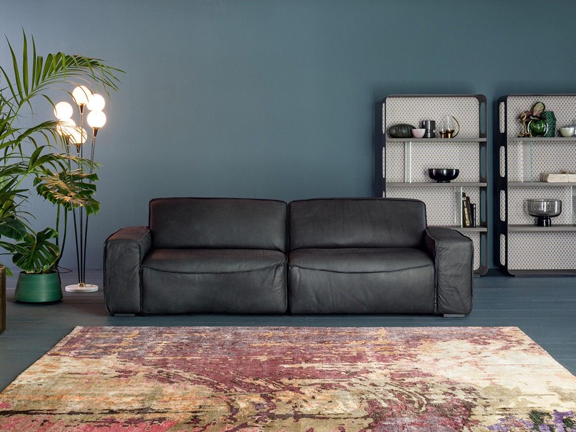 3 seater leather sofa CAMBRIDGE By Devina Nais