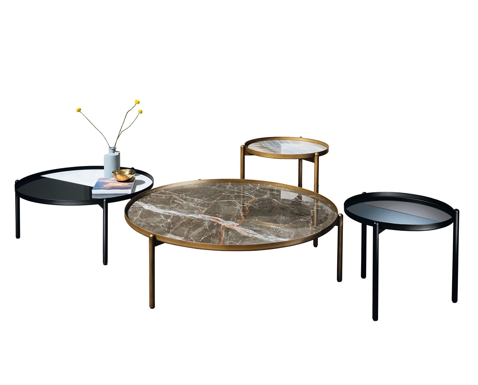 CAMPOS Round coffee table By Sovet italia design Altherr Désile Park