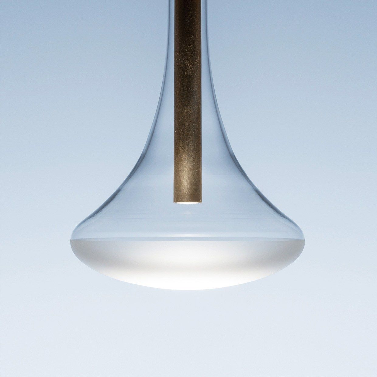 LED glass and metal pendant lamp CATHODE By DAVIDE GROPPI design Omar ...