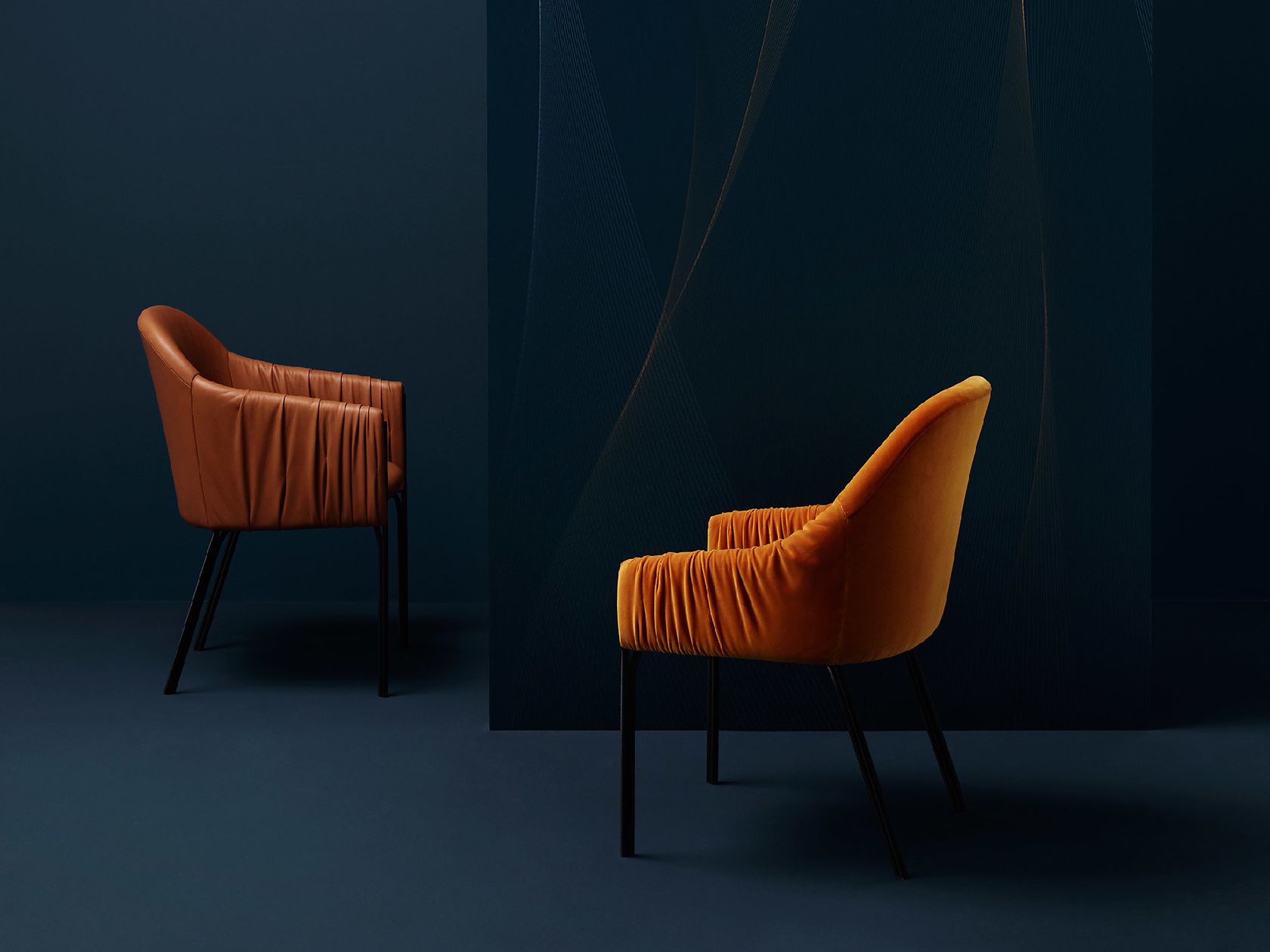 Fabric chair CELINE ARMCHAIR LOW By Freifrau design Lucie Koldova