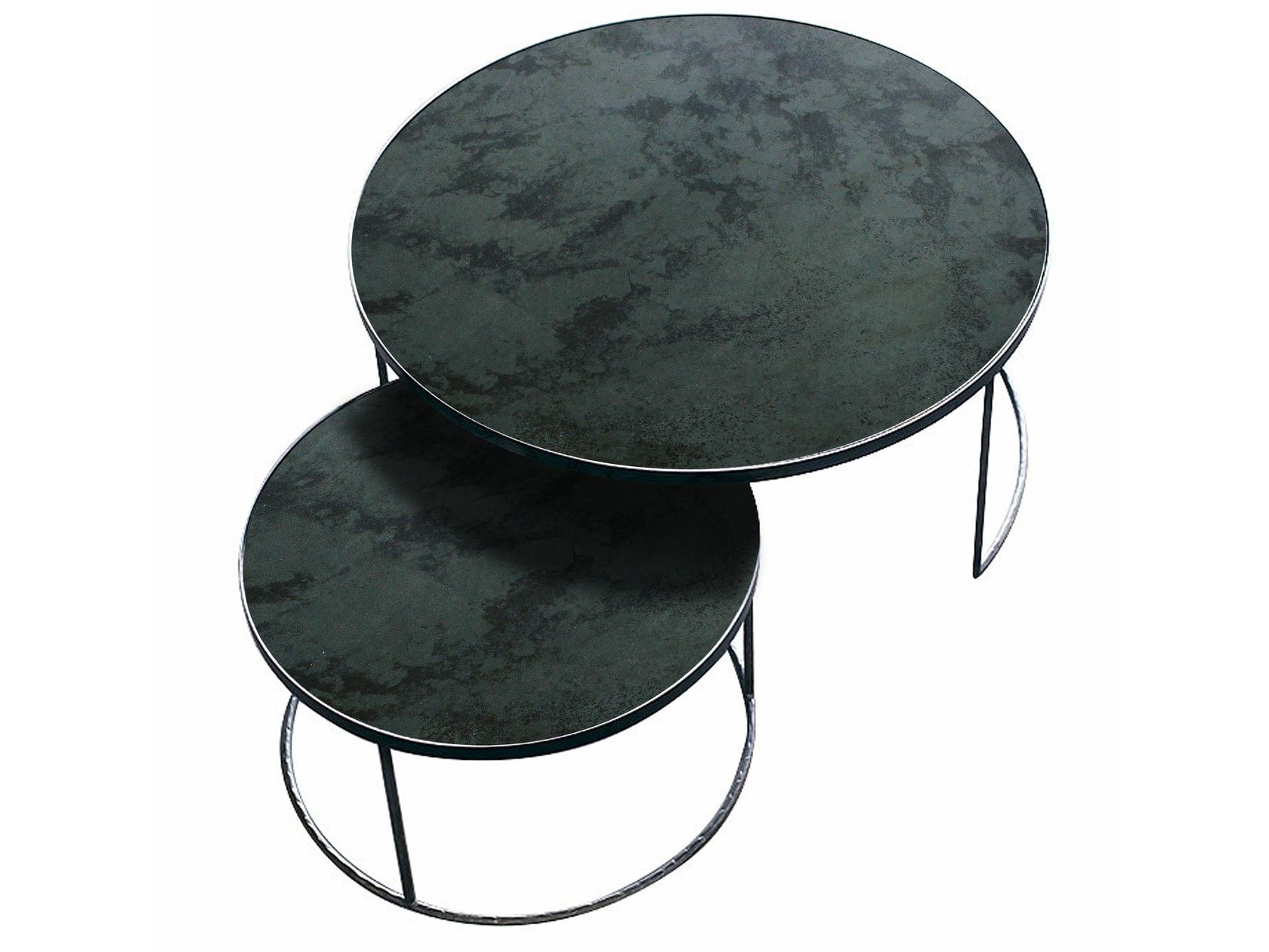 Round coffee table CHARCOAL NESTING COFFEE TABLE SET By Notre Monde