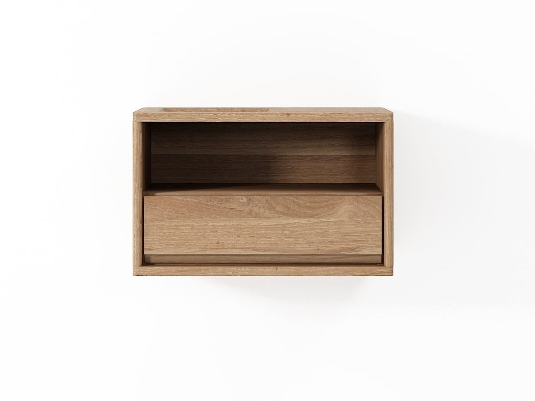 CIRCA17 Rectangular wallmounted wooden bedside table By KARPENTER