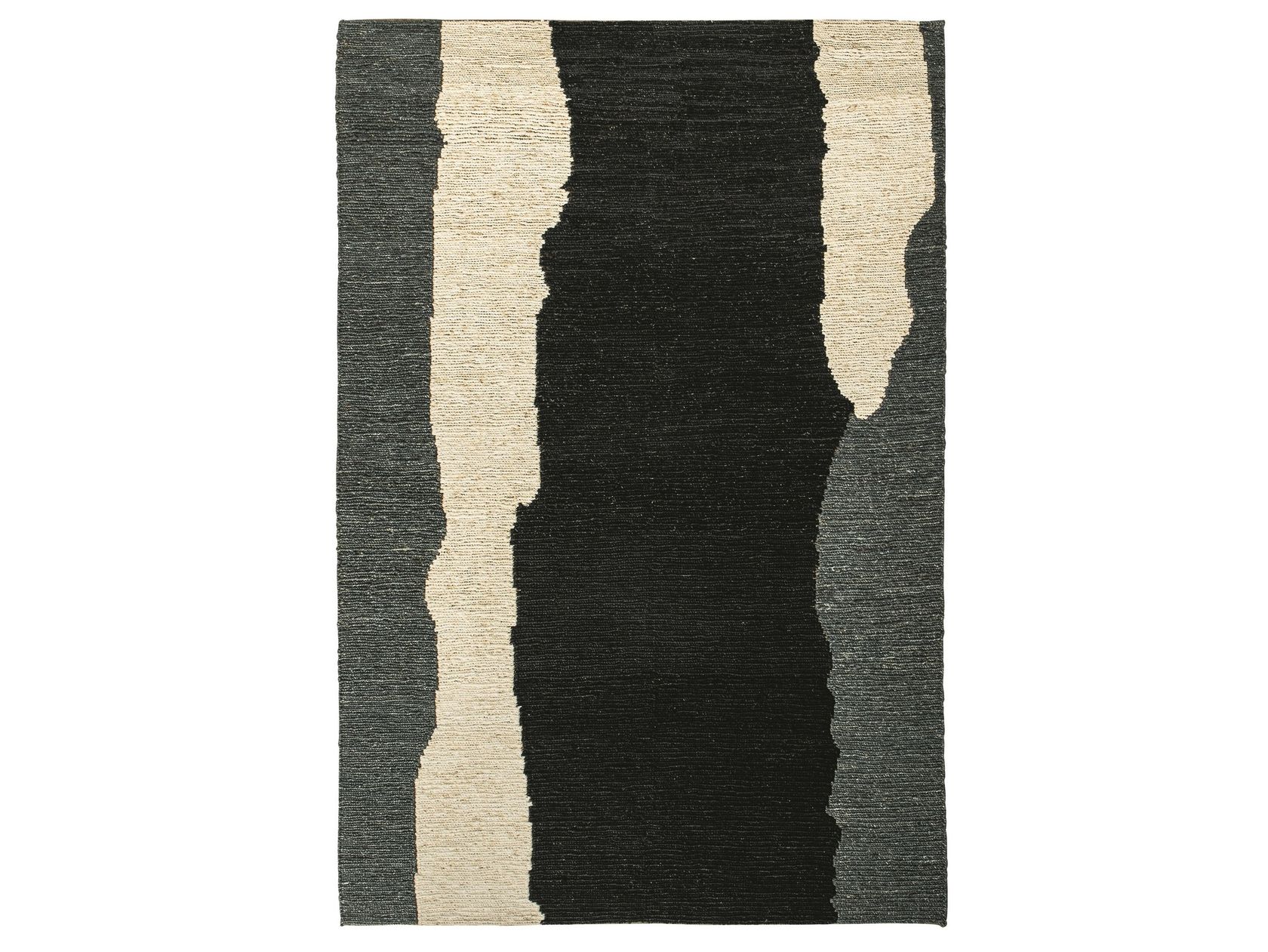 Patterned rectangular hemp rug CLAIR OBSCURE The Designers Collection