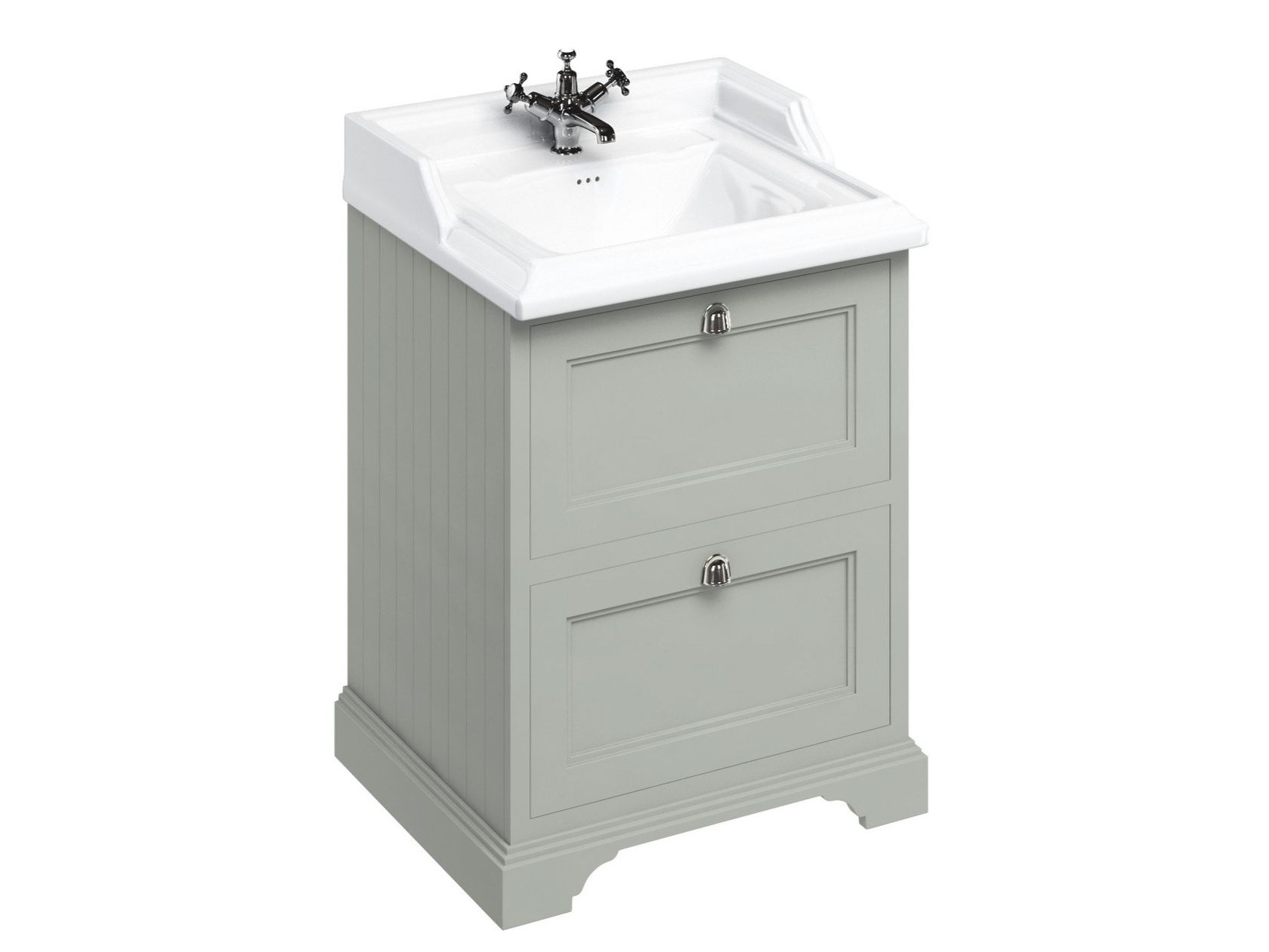 CLASSIC Wooden vanity unit with drawers By Burlington Bathrooms