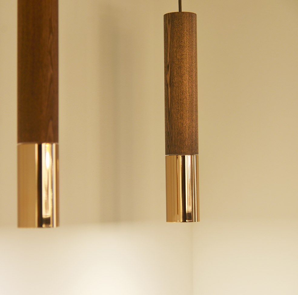 Lampadario A Sospensione In Legno Massello Di Quercia Selvatica - Lampada A LED Dimmerabile Made In Germany, 2000 Lumen, 100 Cm