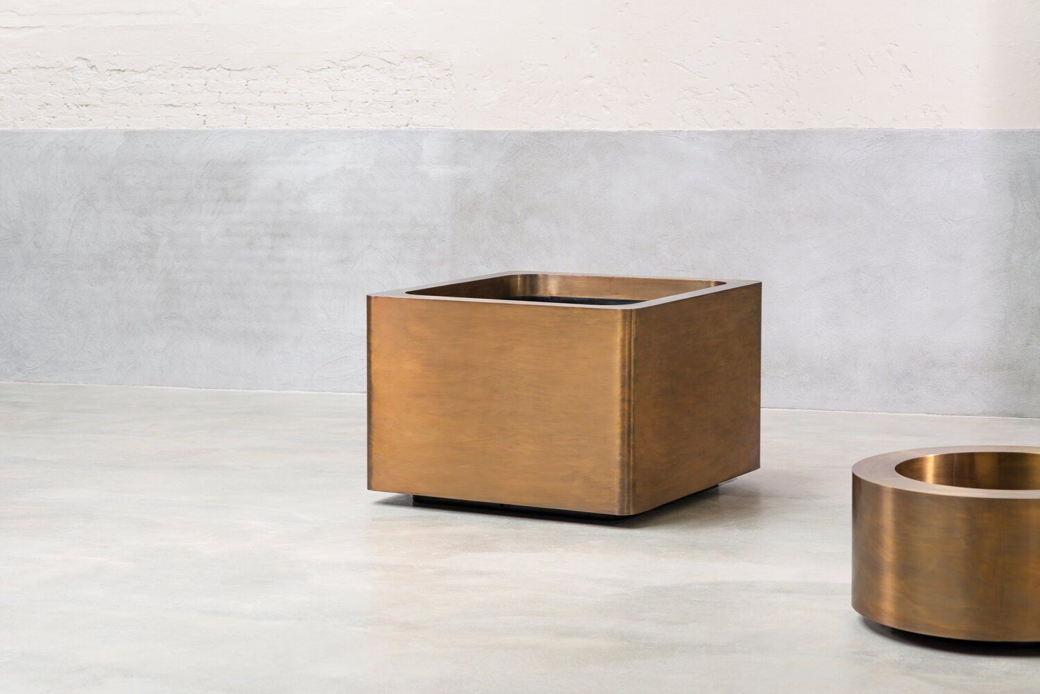 CUPRUM Square brass planter By Royal Botania | design Jan Buelens