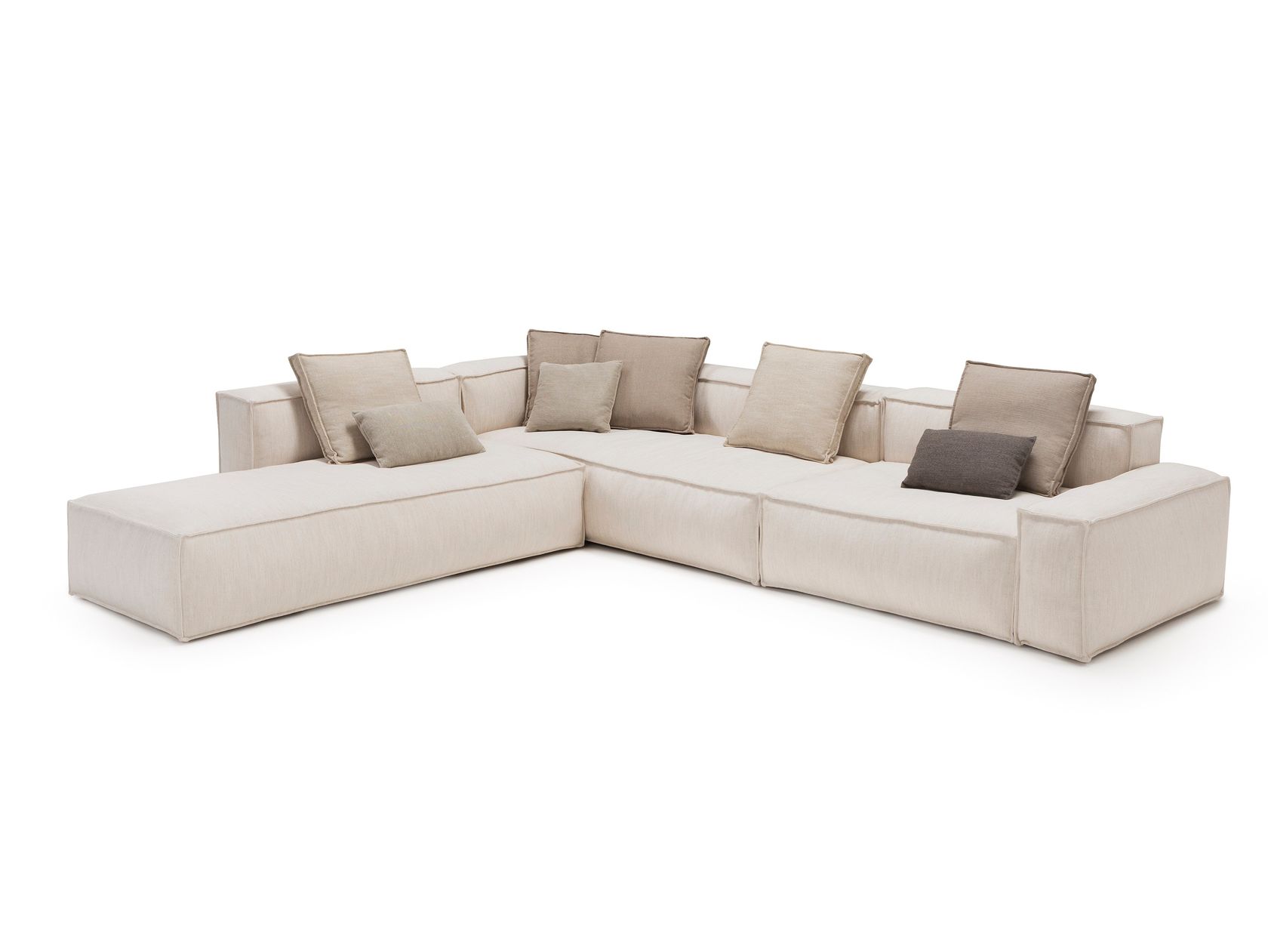 Davis - Canapé d'angle modulable tissu personnalisable - Vue supplémentaire 1