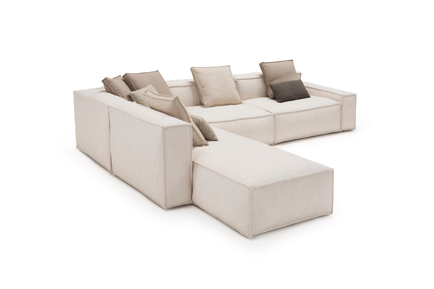 Davis - Canapé d'angle modulable tissu personnalisable - Vue supplémentaire 2