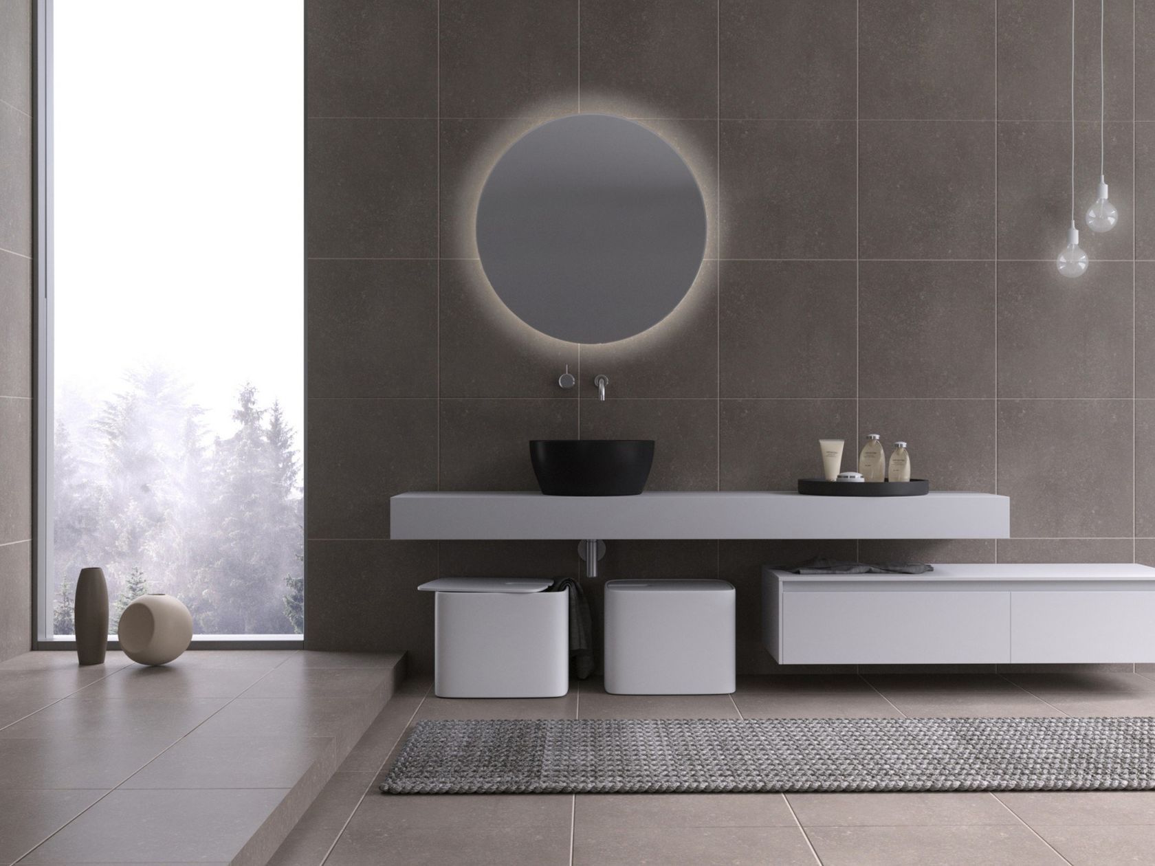 Specchio Rotondo Bagno Con Led in Complementi di Arredo