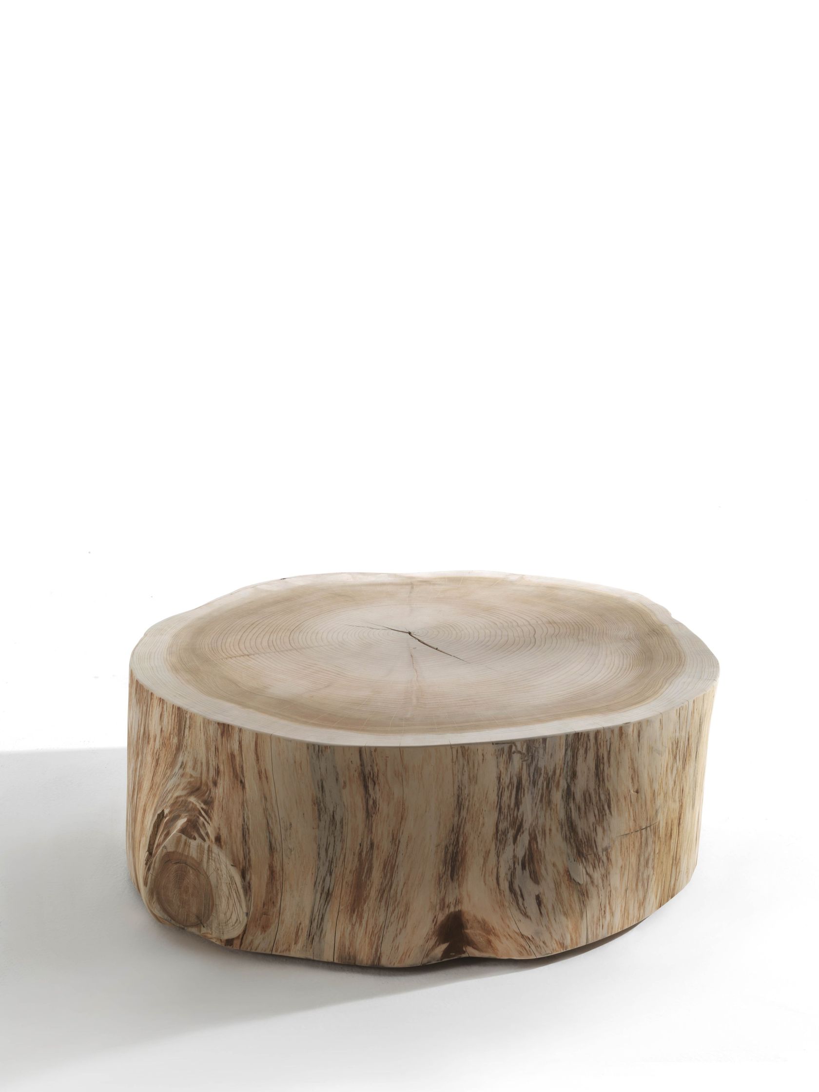 Round cedarwood coffee table ECO ECO NATURAL SIDES By Riva 1920