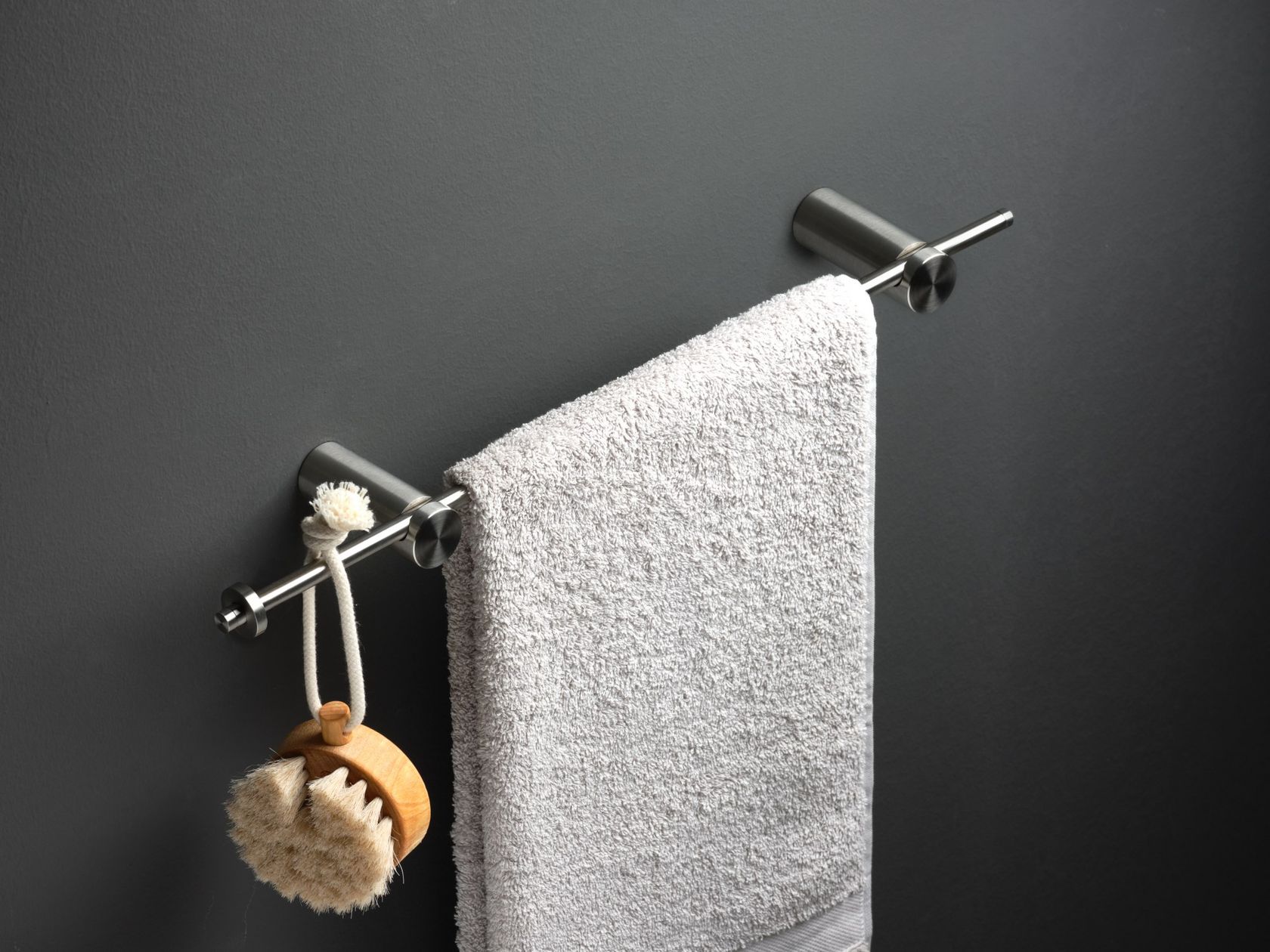PrimeMatik Barra Porta Asciugamani In Acciaio 300 Mm – Design Industriale Vintage Per Bagno, Doccia O Arredo