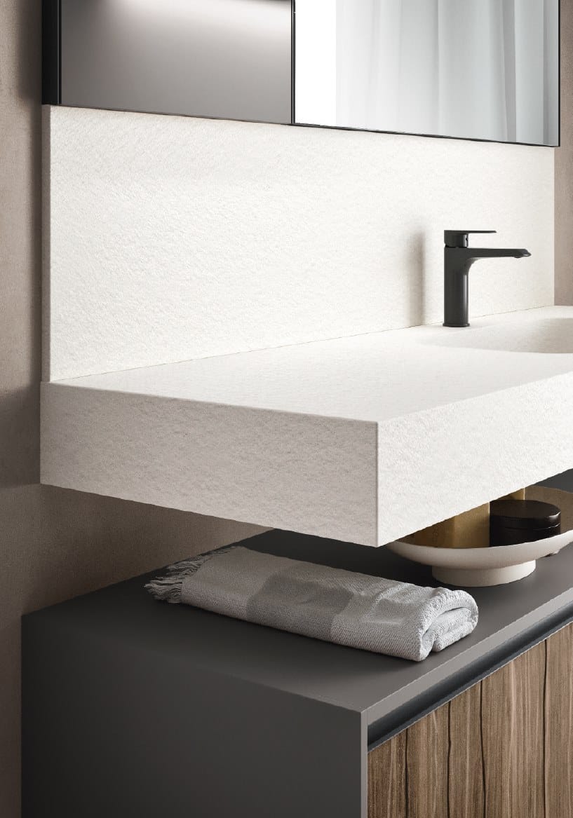 ELITE 07 Suspended bathroom with drawers By Gruppo Geromin