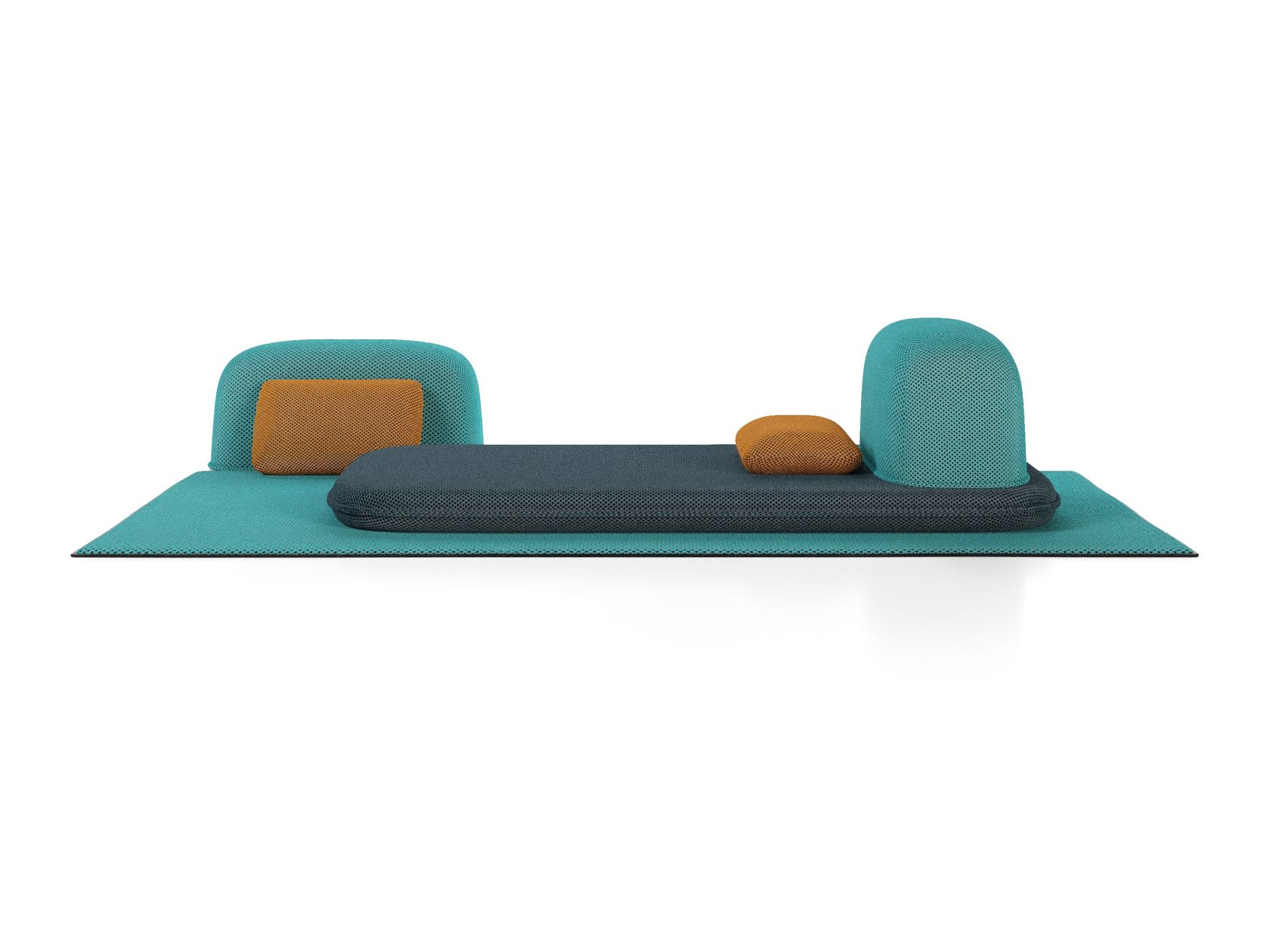 ENSEMBLE CAILLOU OUTDOOR Upholstered fabric Garden daybed By Liu Jo Living Collection design