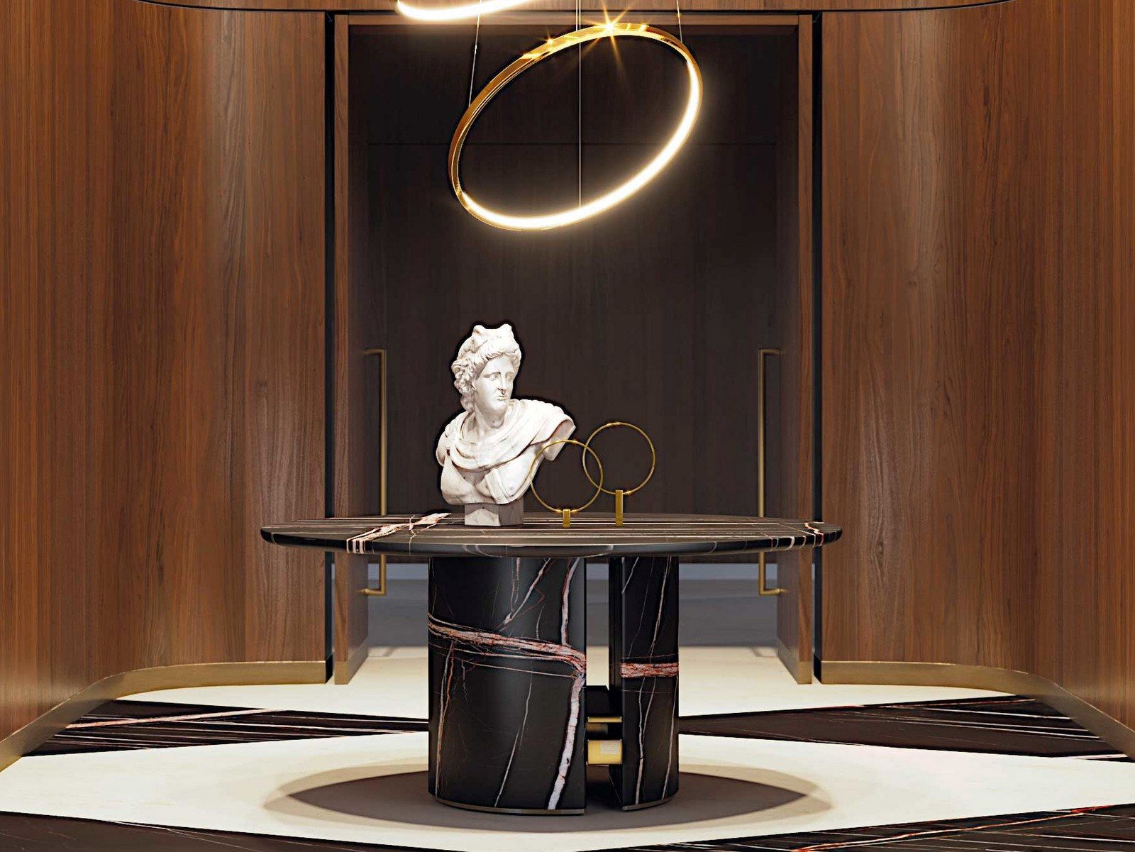 ERCOLE Round marble dining table By Capital Collection | design ...