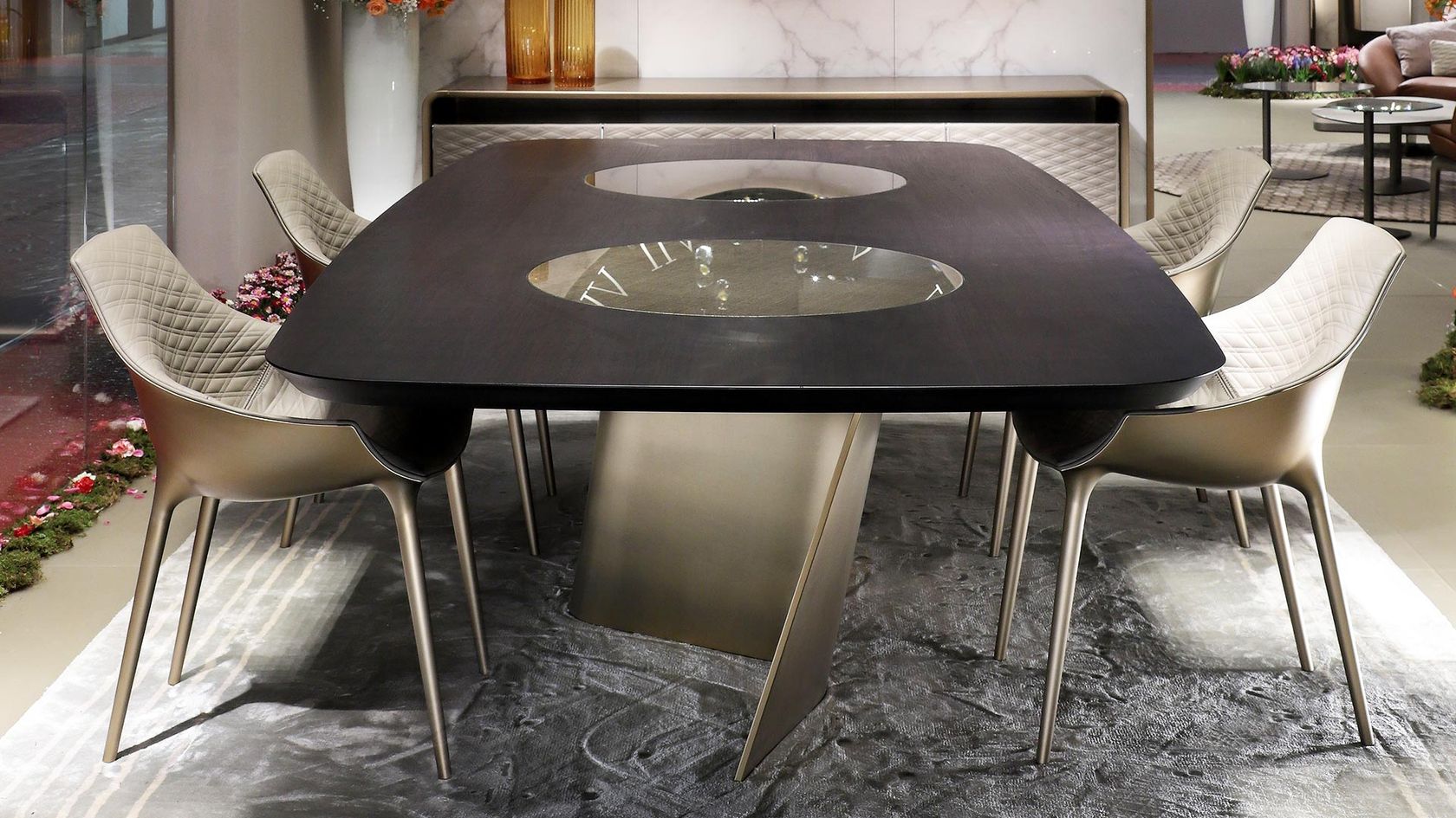 ESSE Rectangular Marble glass table By Reflex | design Tulczinsky