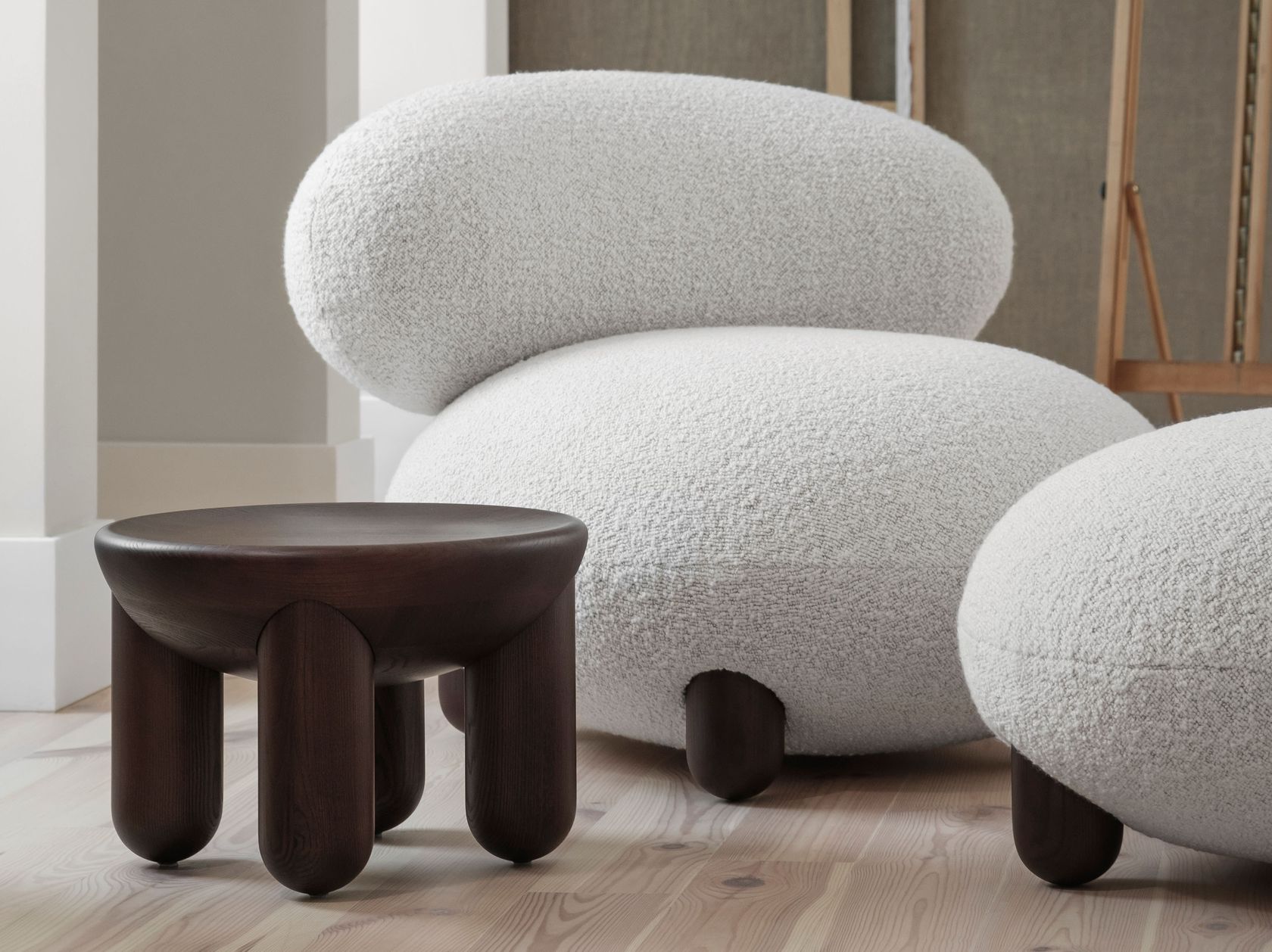 FLOCK Fabric easy chair By NOOM design Kateryna Sokolova