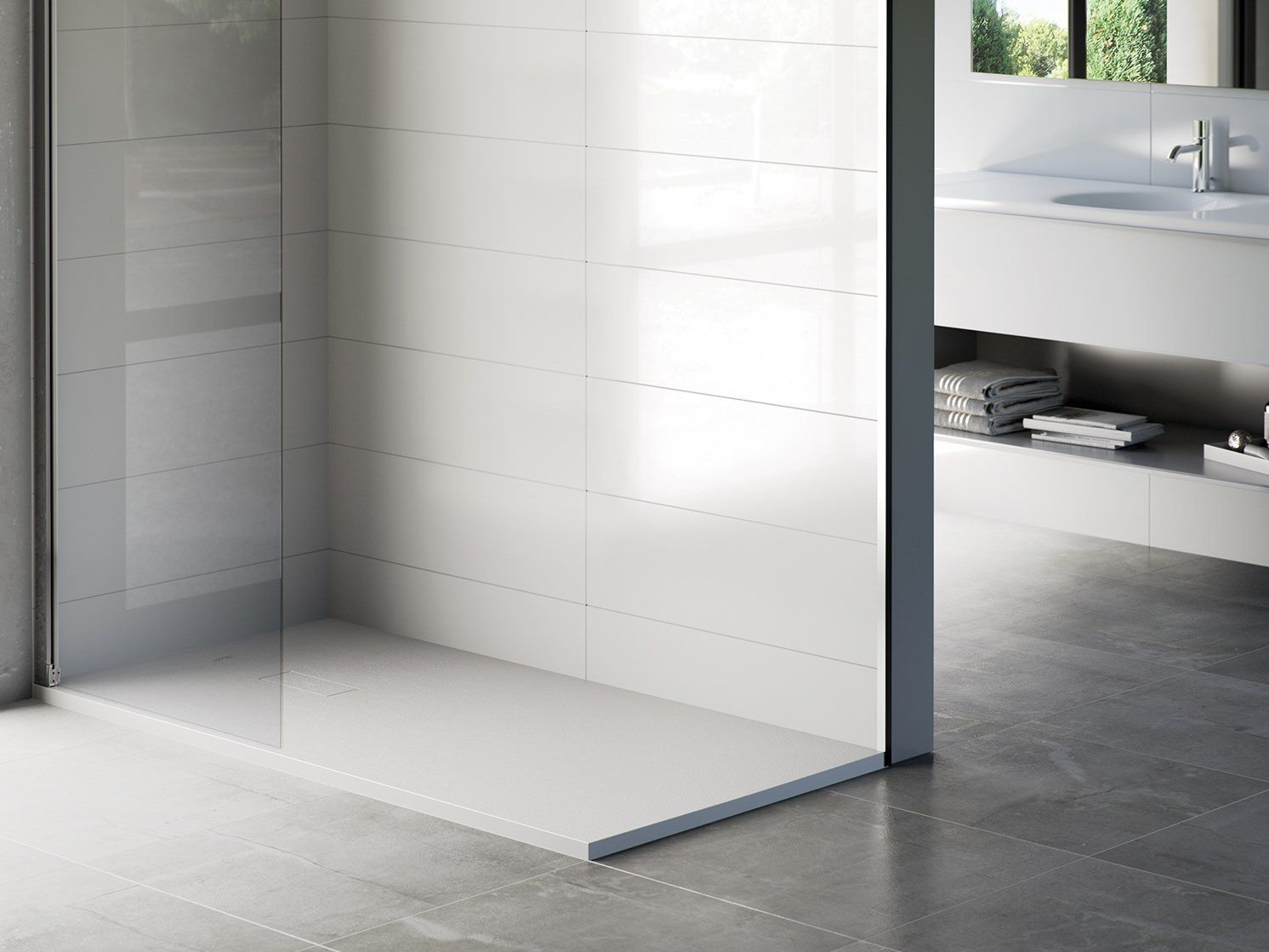 Antislip rectangular shower tray FORMA 300 By Gruppo Geromin