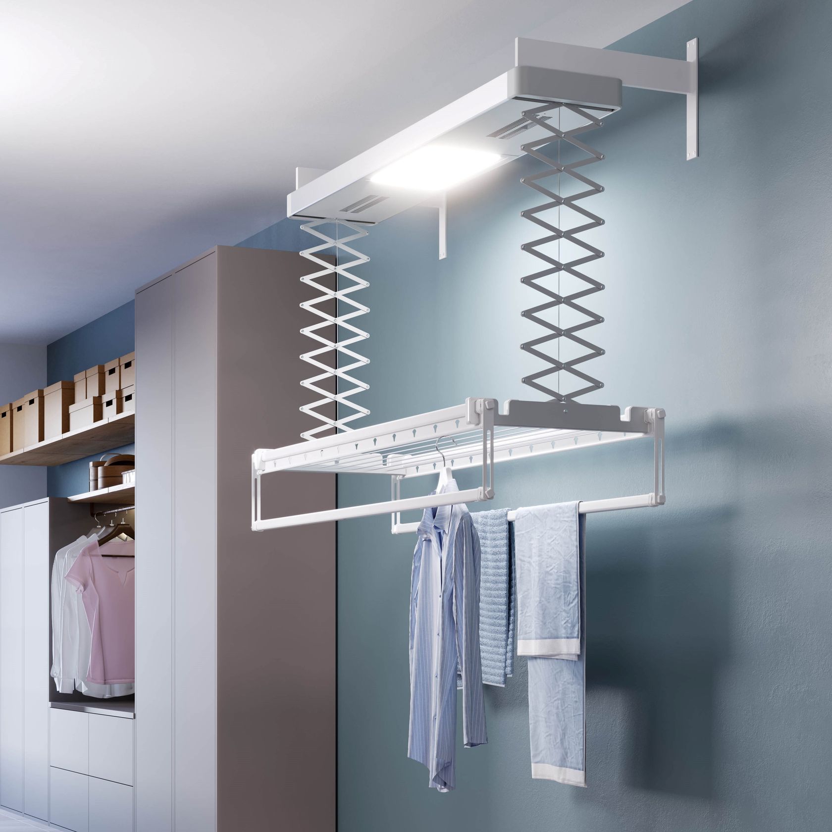 FOXYDRY PRO Wall electric hi-tech drying rack By Foxydry
