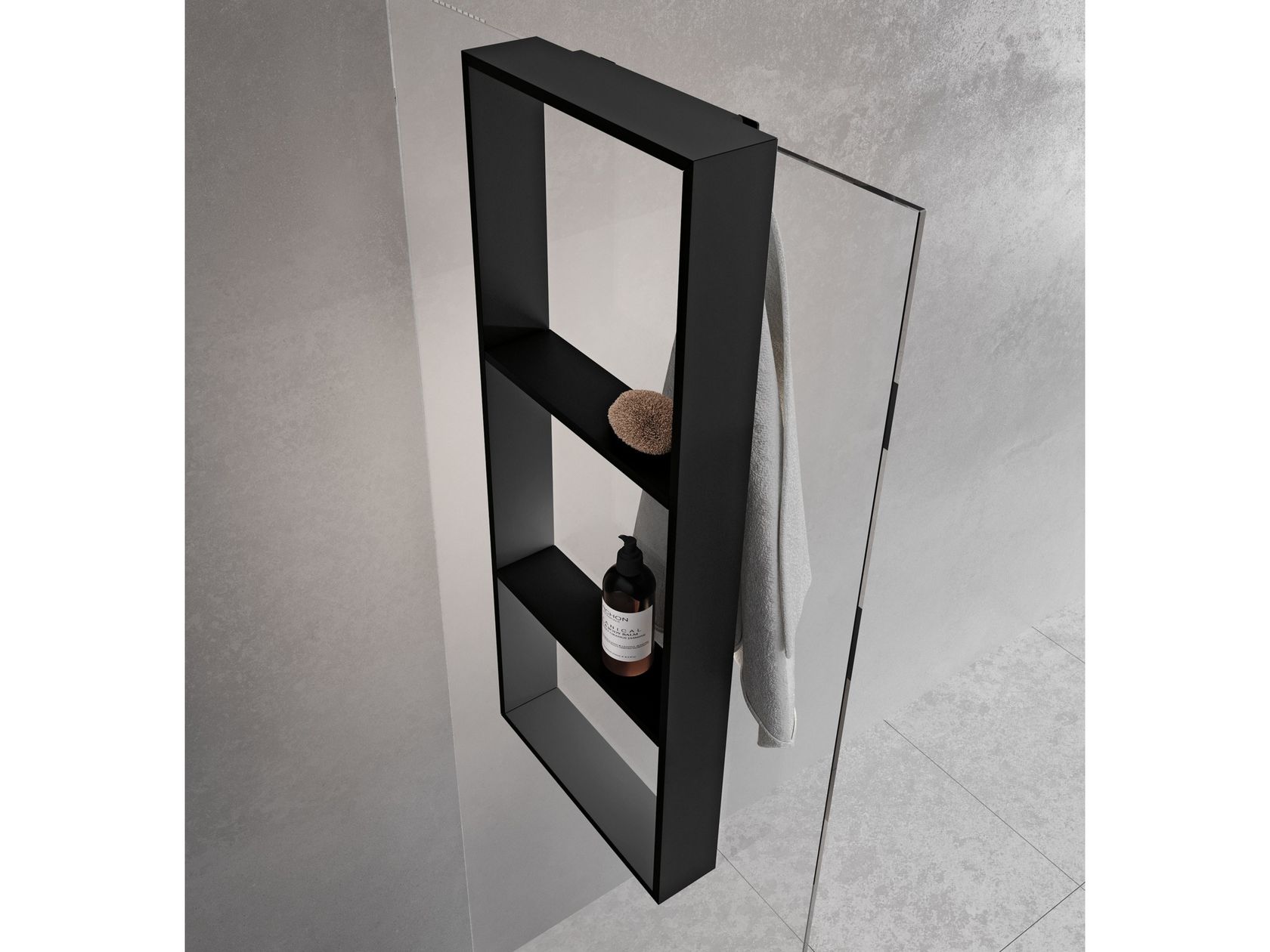 FRAME Metal towel rack / bathroom wall shelf By NOVELLINI design
