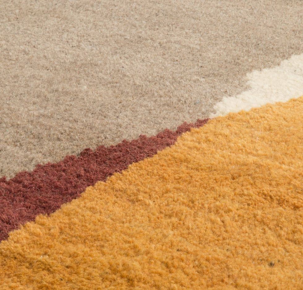 NATIV Rectangular handmade wool rug By Roche Bobois design Raphaël Navot