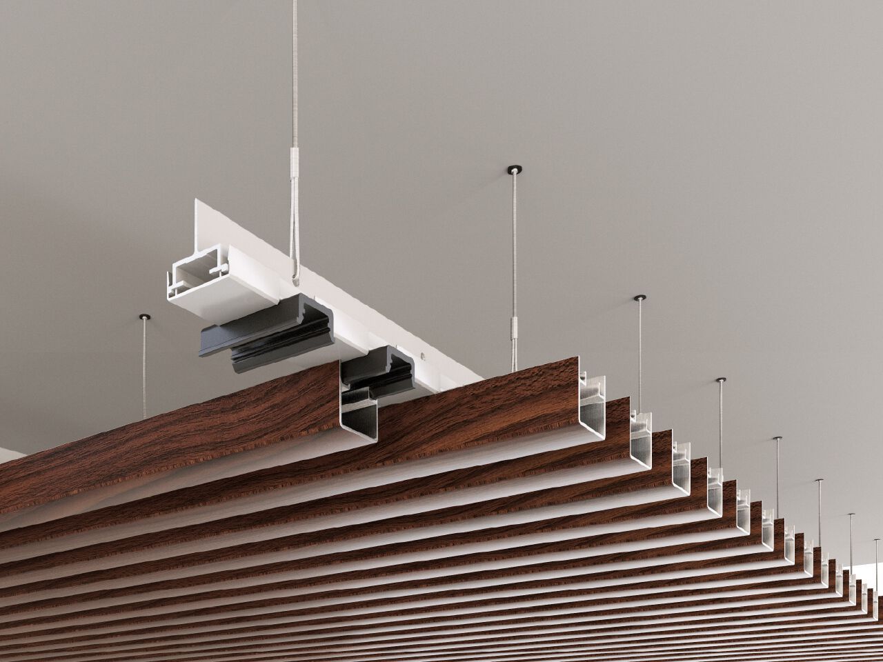 BATTENS LIGHT Ceiling panels By ForMe Design